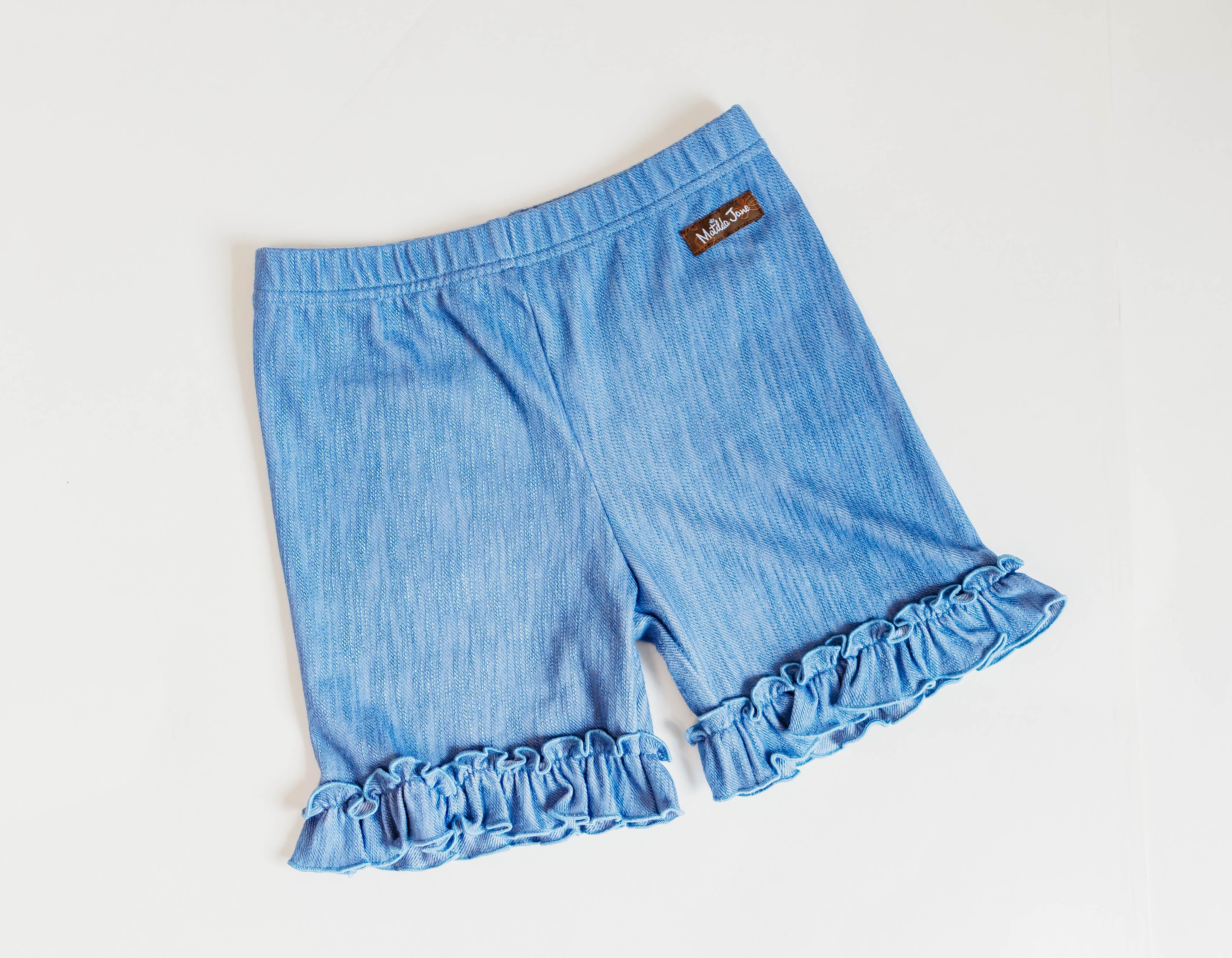 Jeaneology Denim Ruffle Shorties