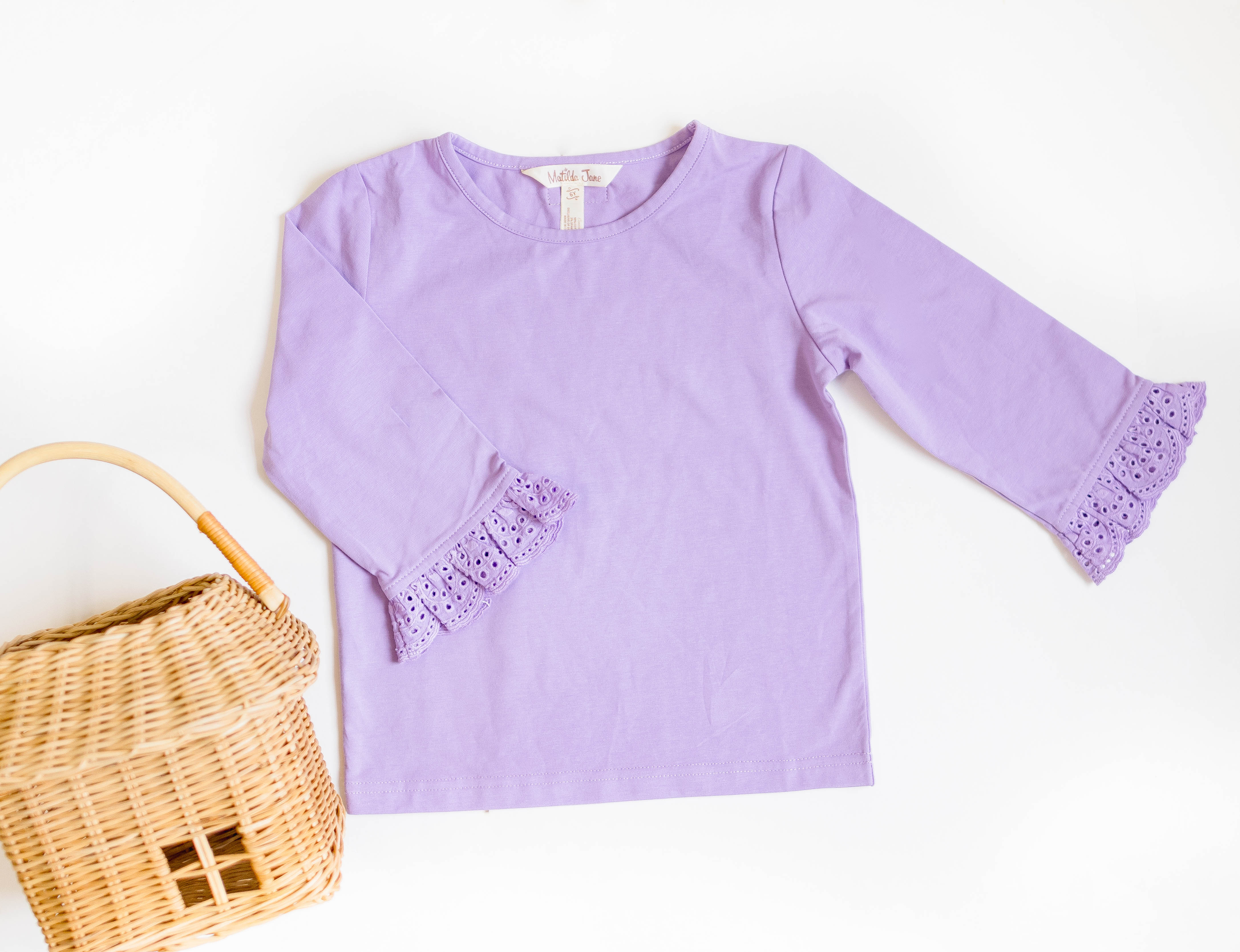 Lavender Fields Ruffle Eyelet Tee