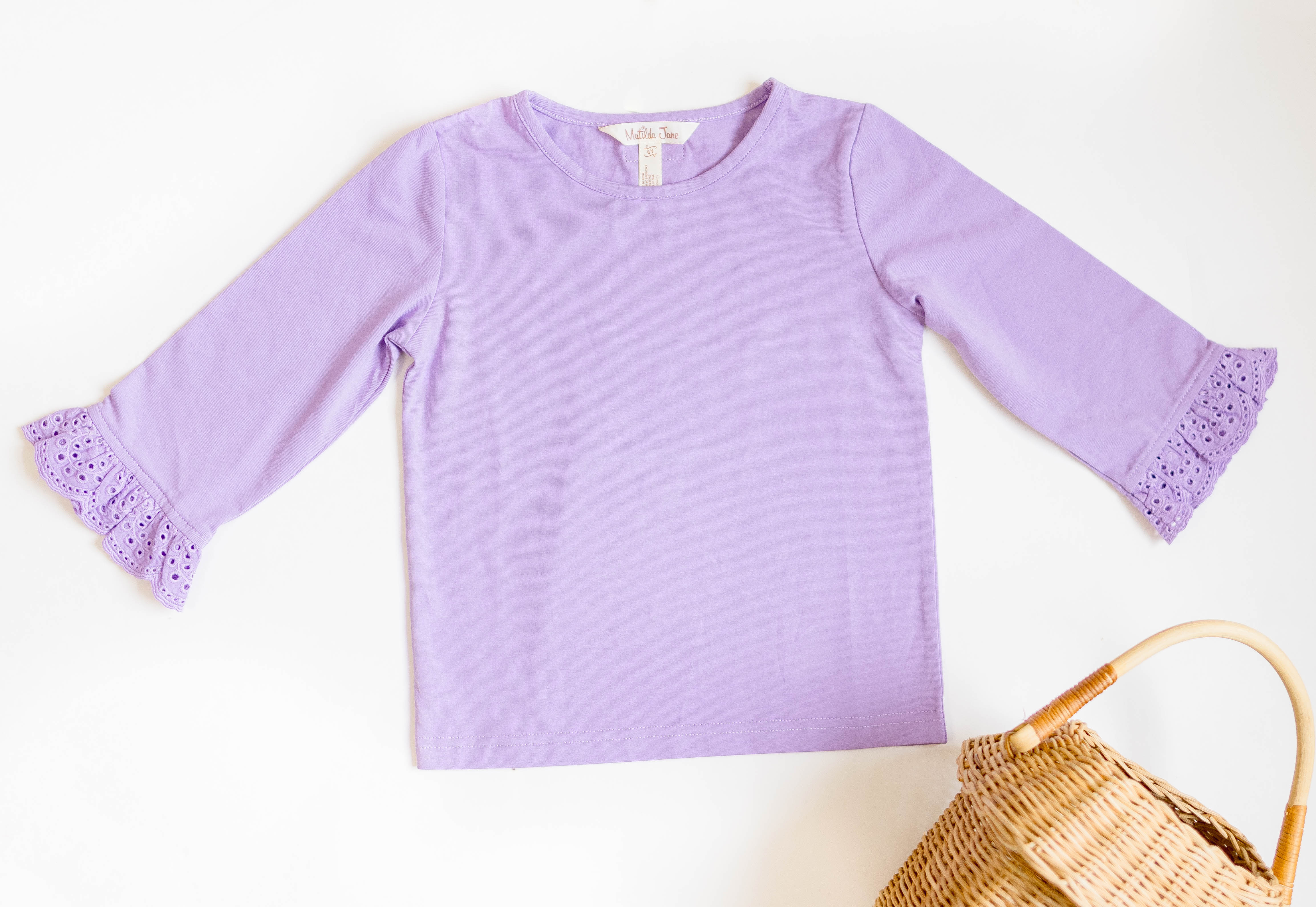 Lavender Fields Ruffle Eyelet Tee