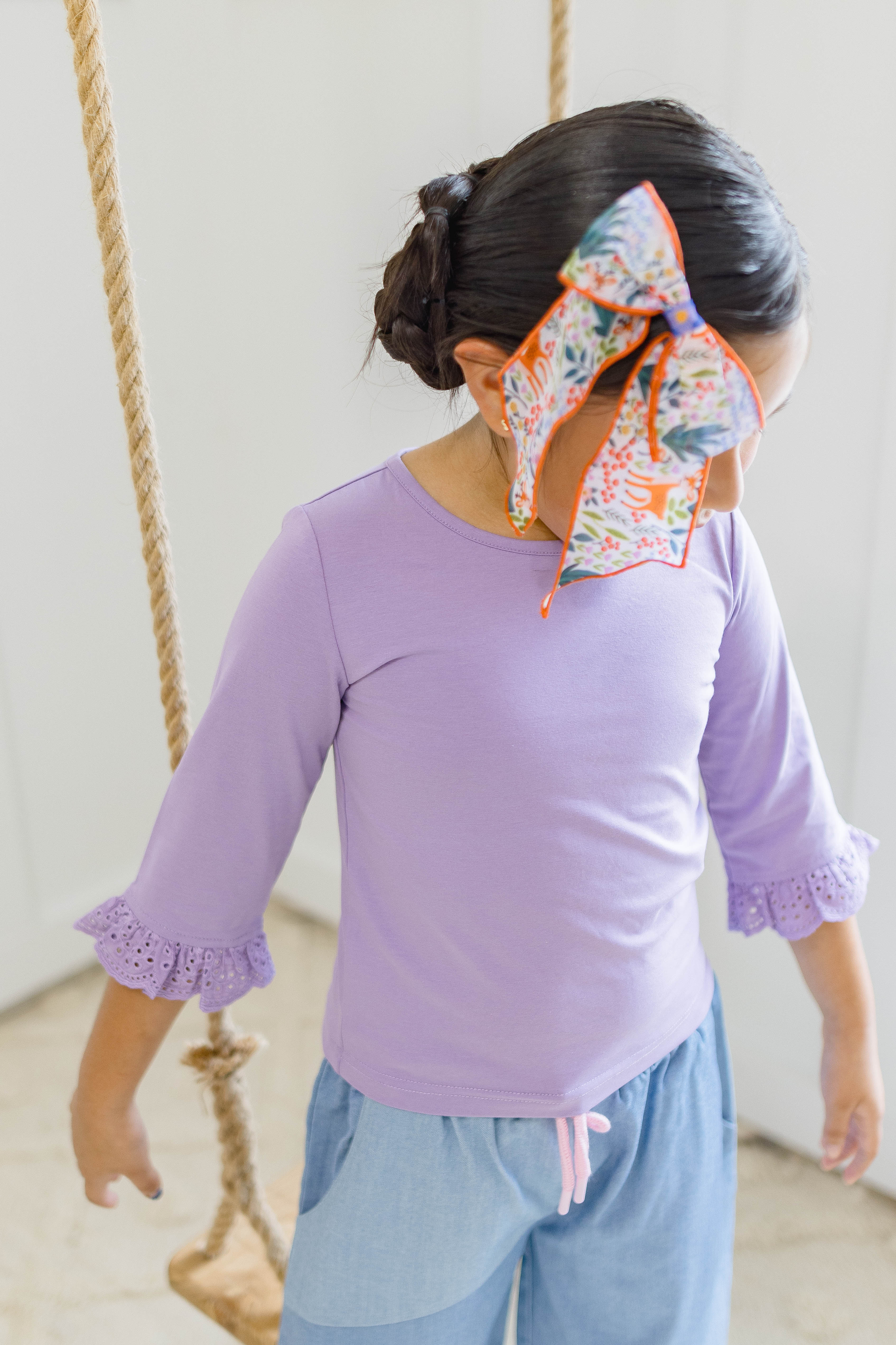 Lavender Fields Ruffle Eyelet Tee