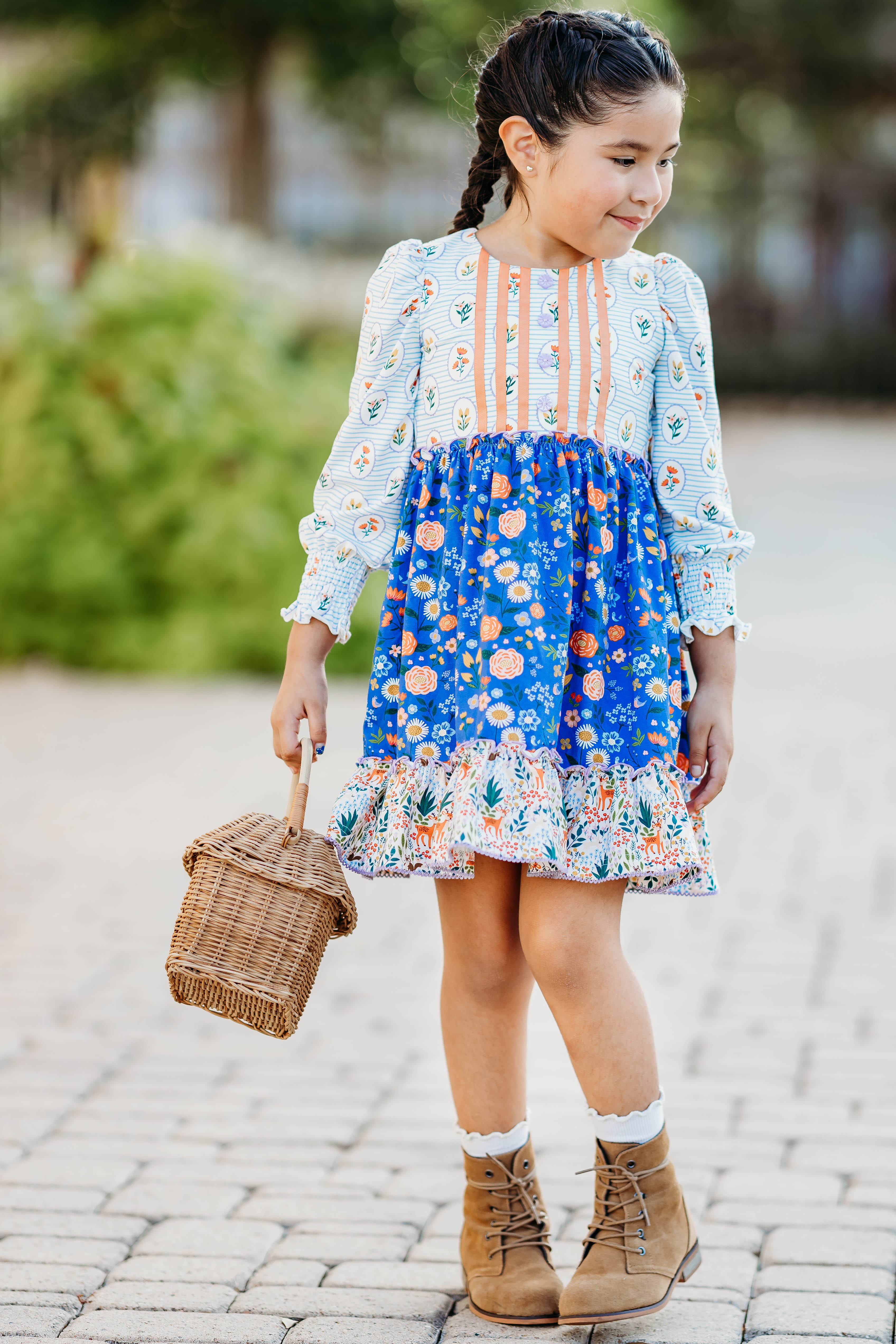 Sunlit Sapphire Ribbon Dress