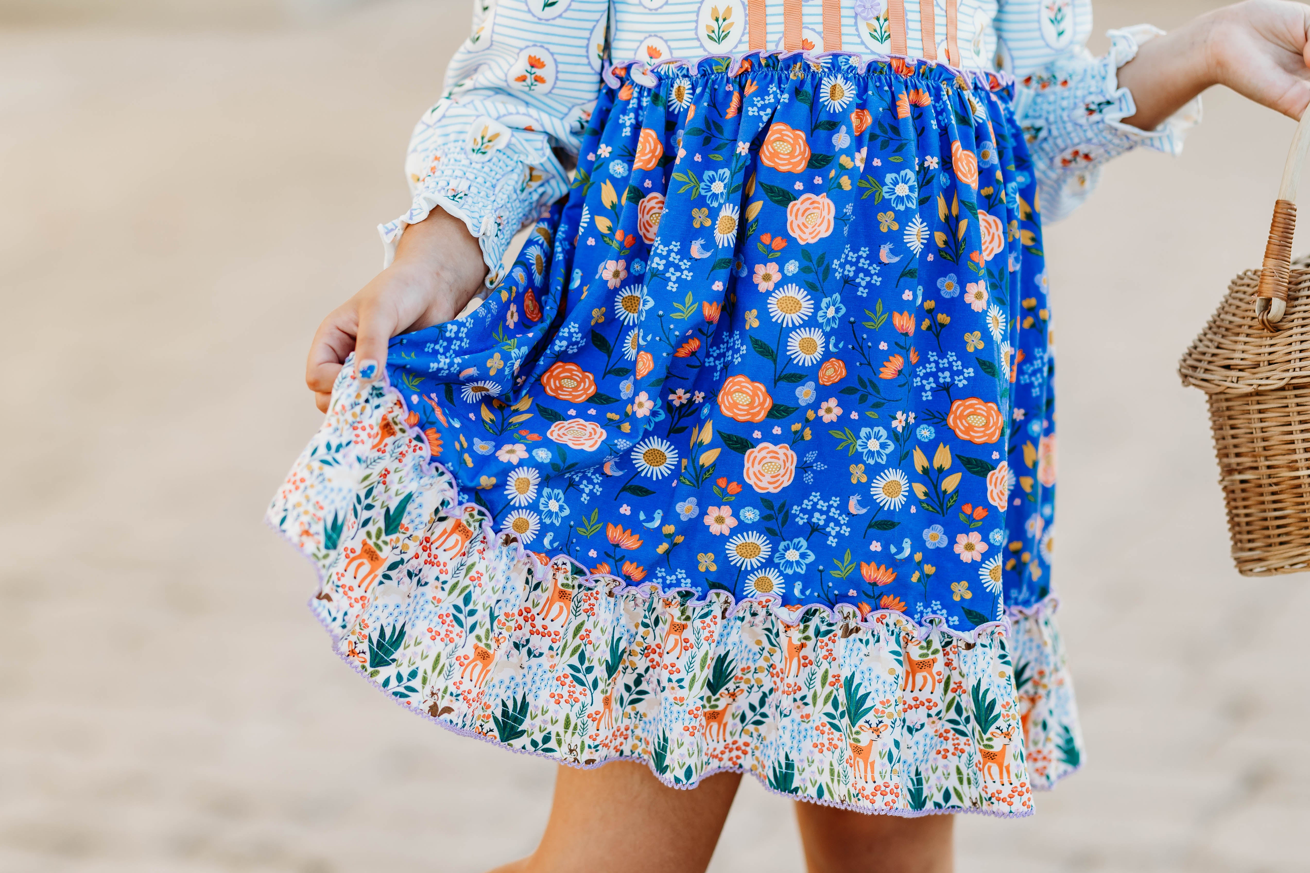 Sunlit Sapphire Ribbon Dress