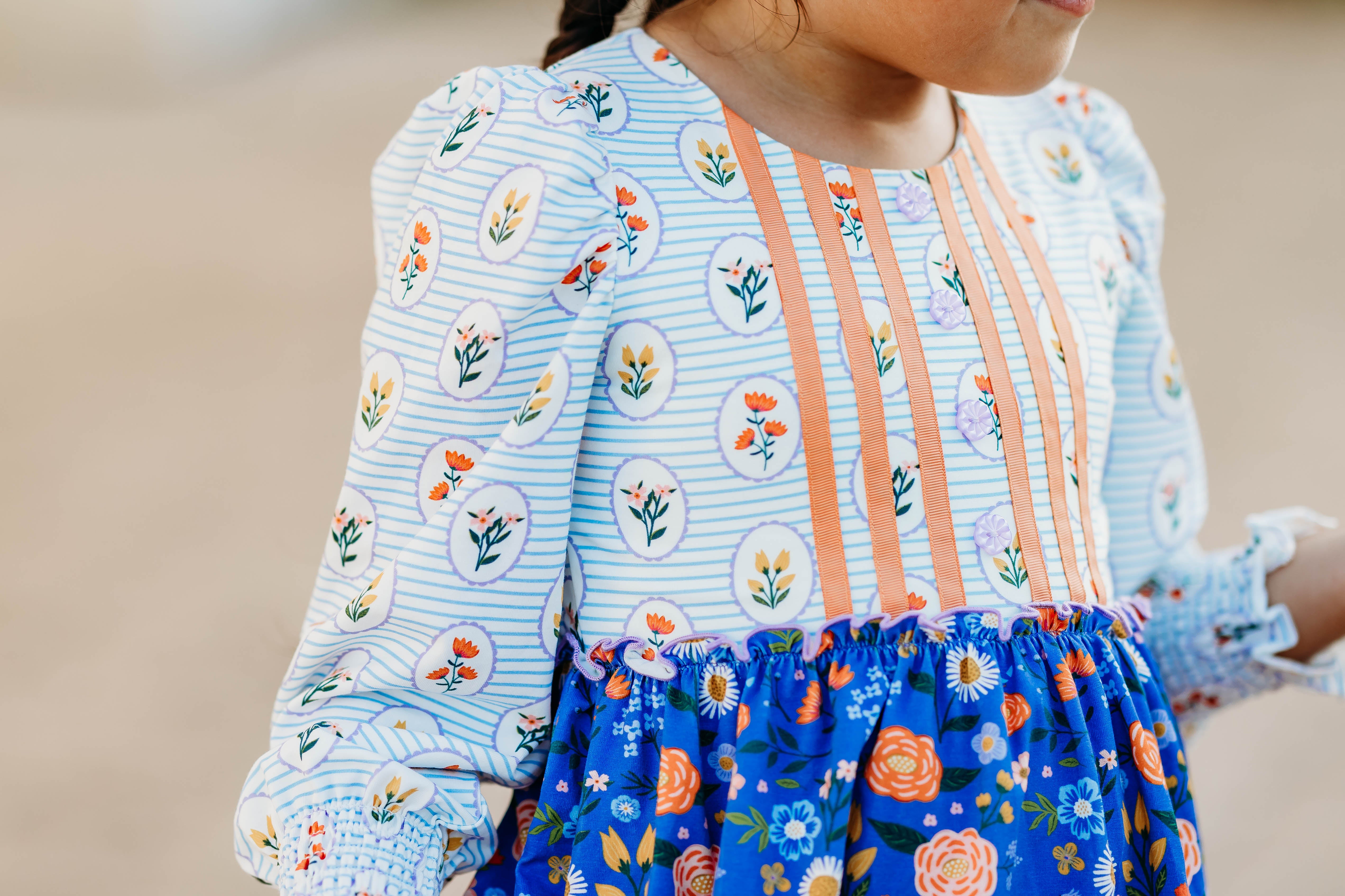 Sunlit Sapphire Ribbon Dress