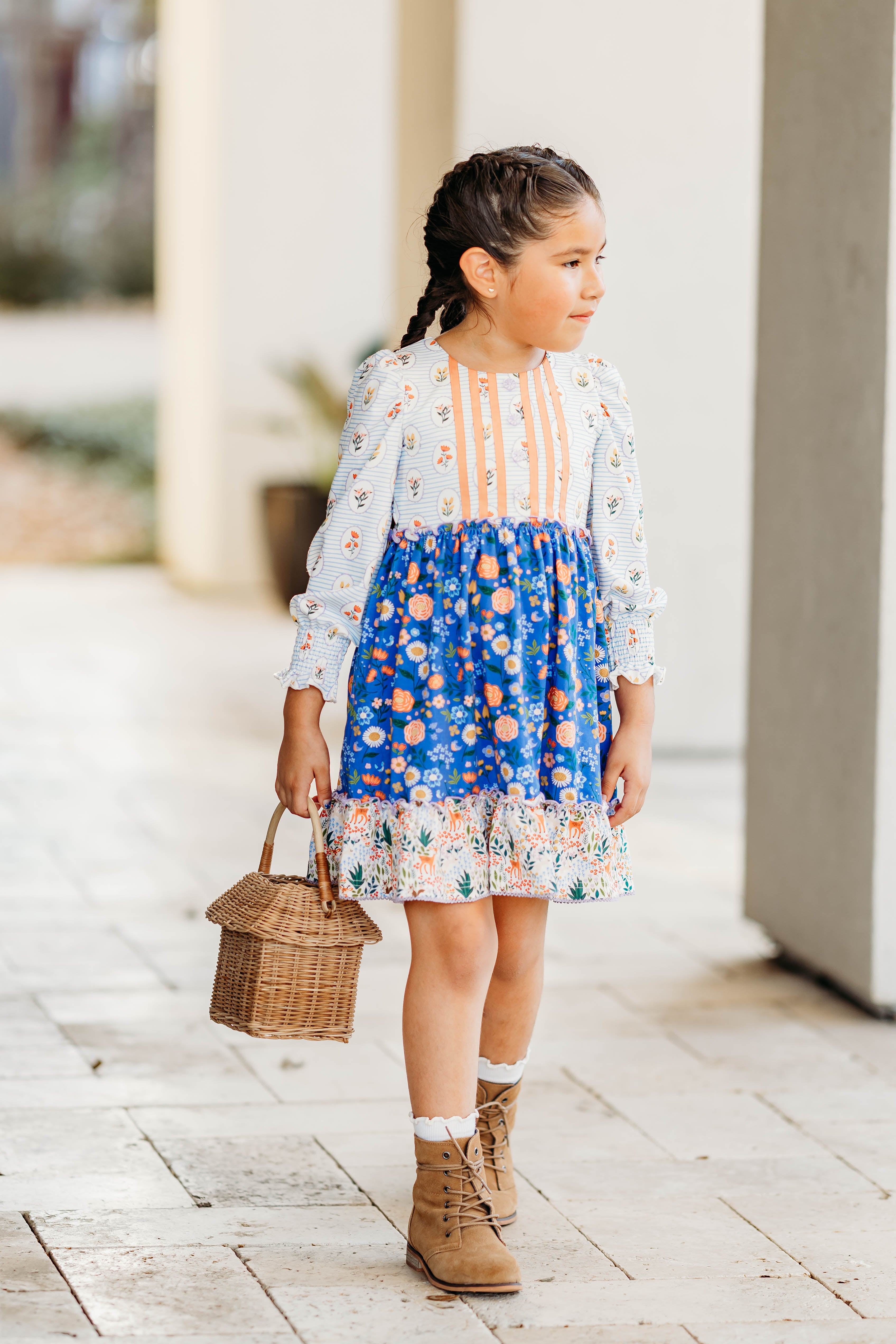 Sunlit Sapphire Ribbon Dress