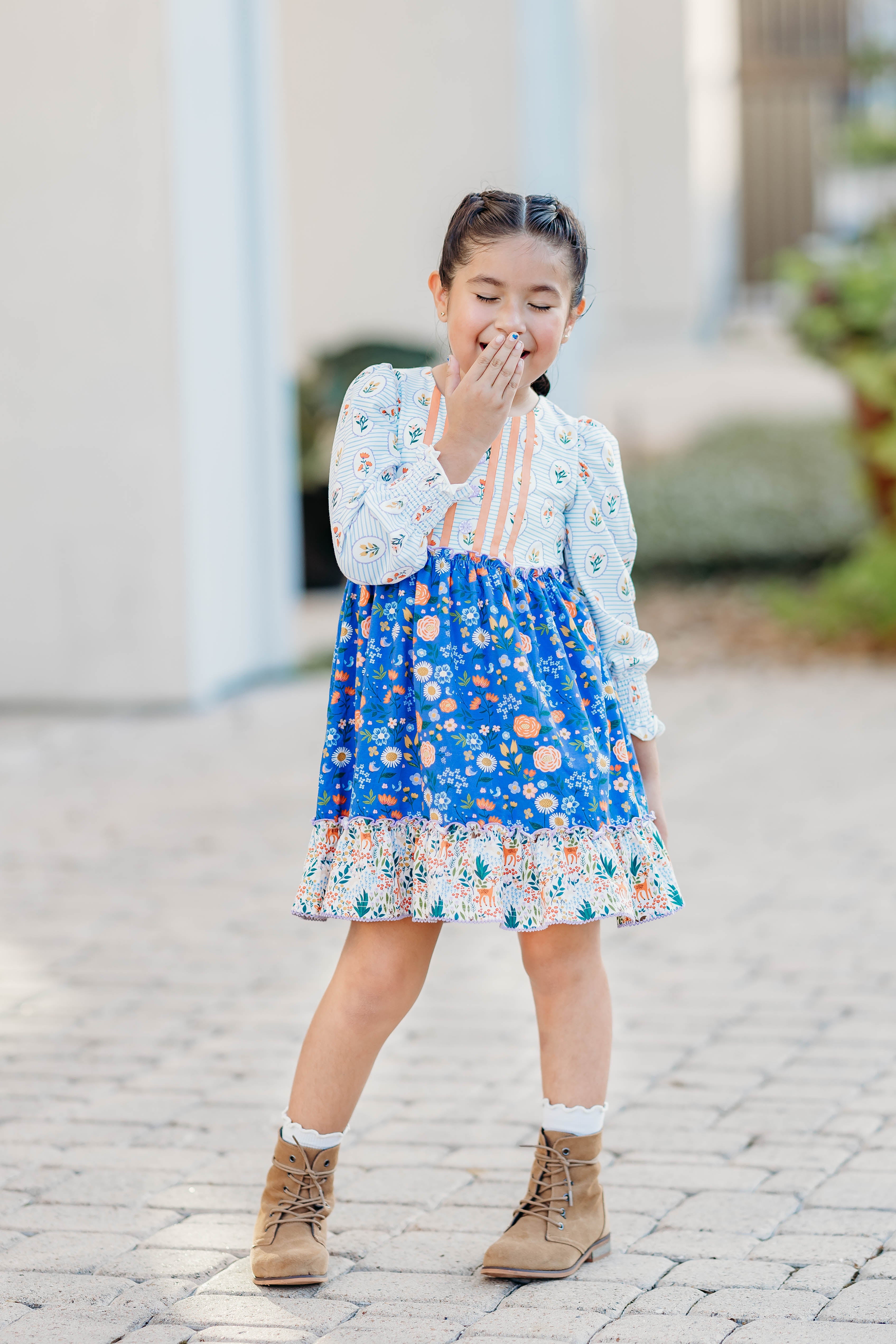 Sunlit Sapphire Ribbon Dress