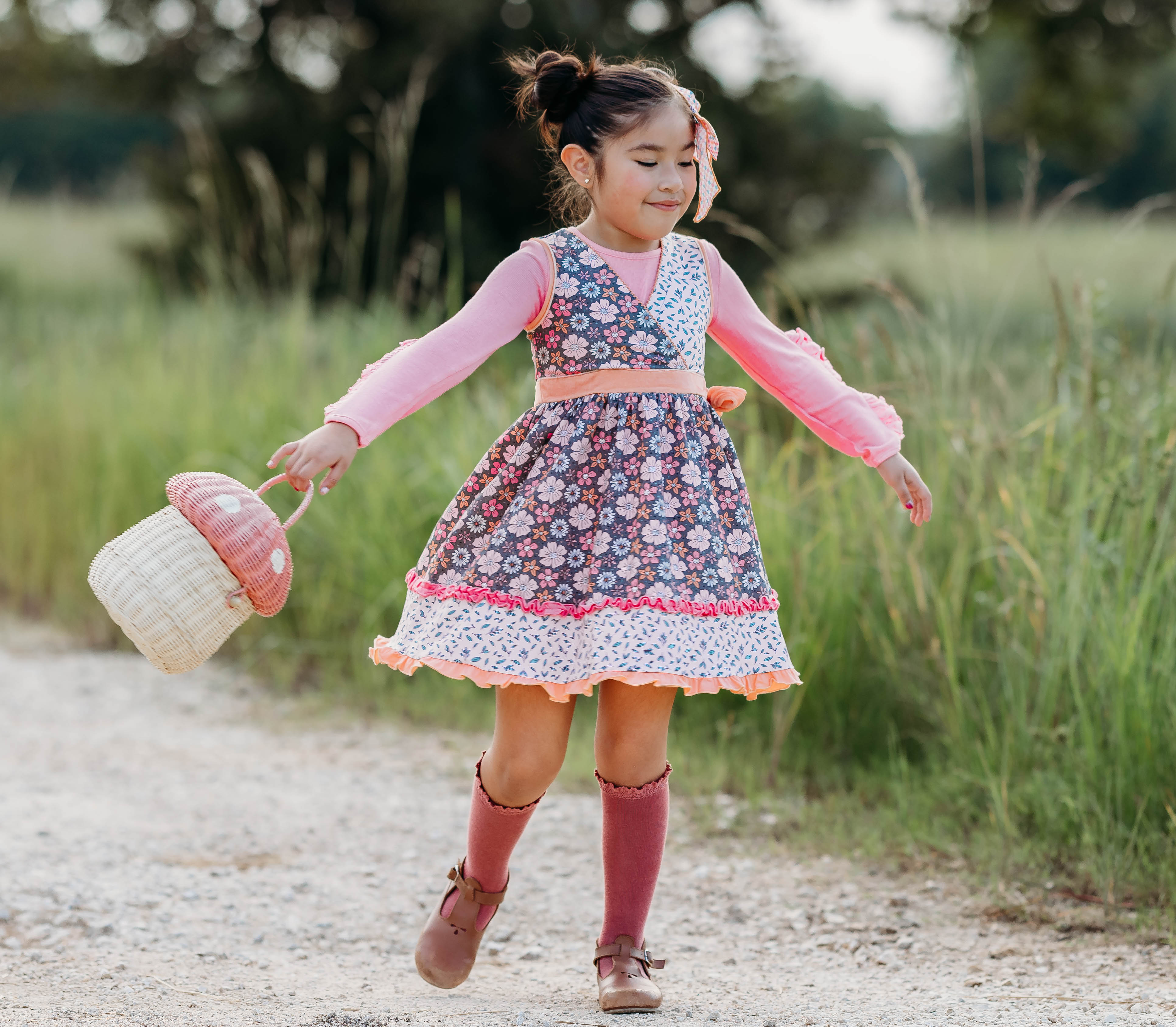 Twilight Blossom Wrap Dress