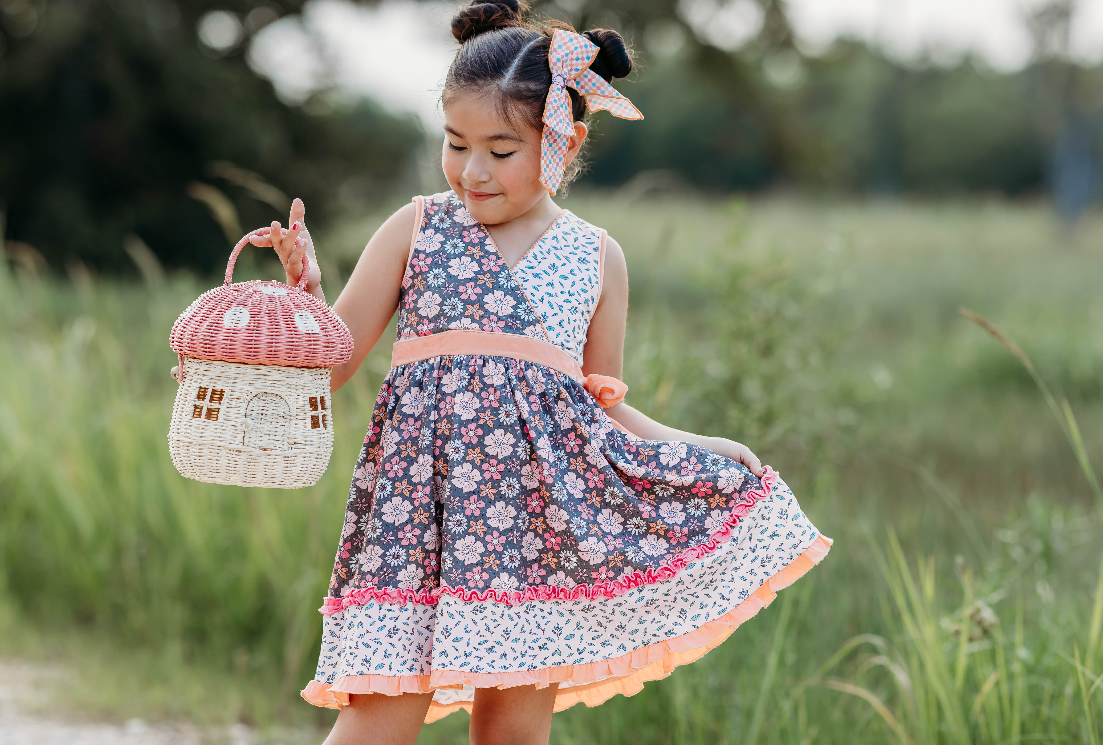 Twilight Blossom Wrap Dress