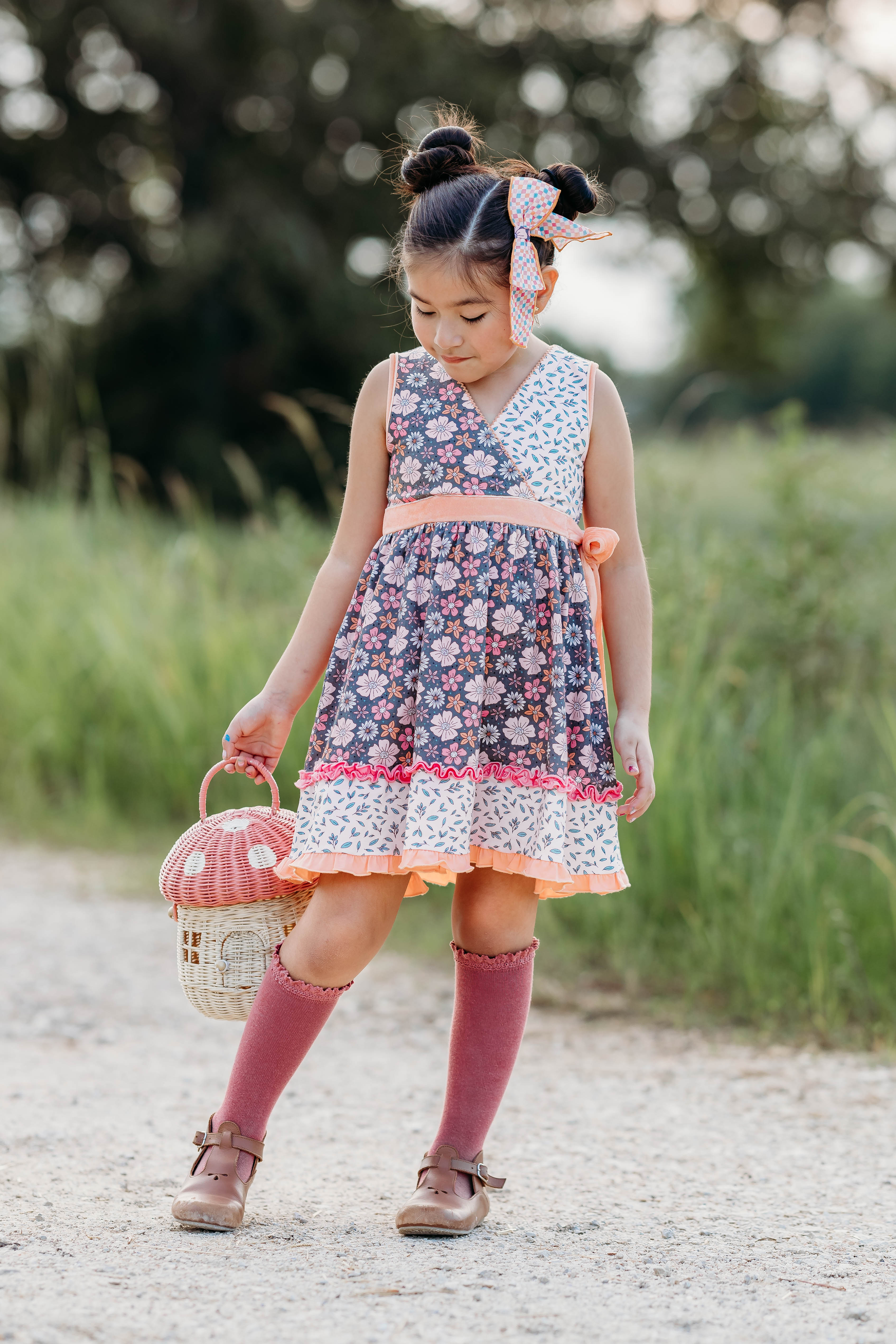 Twilight Blossom Wrap Dress