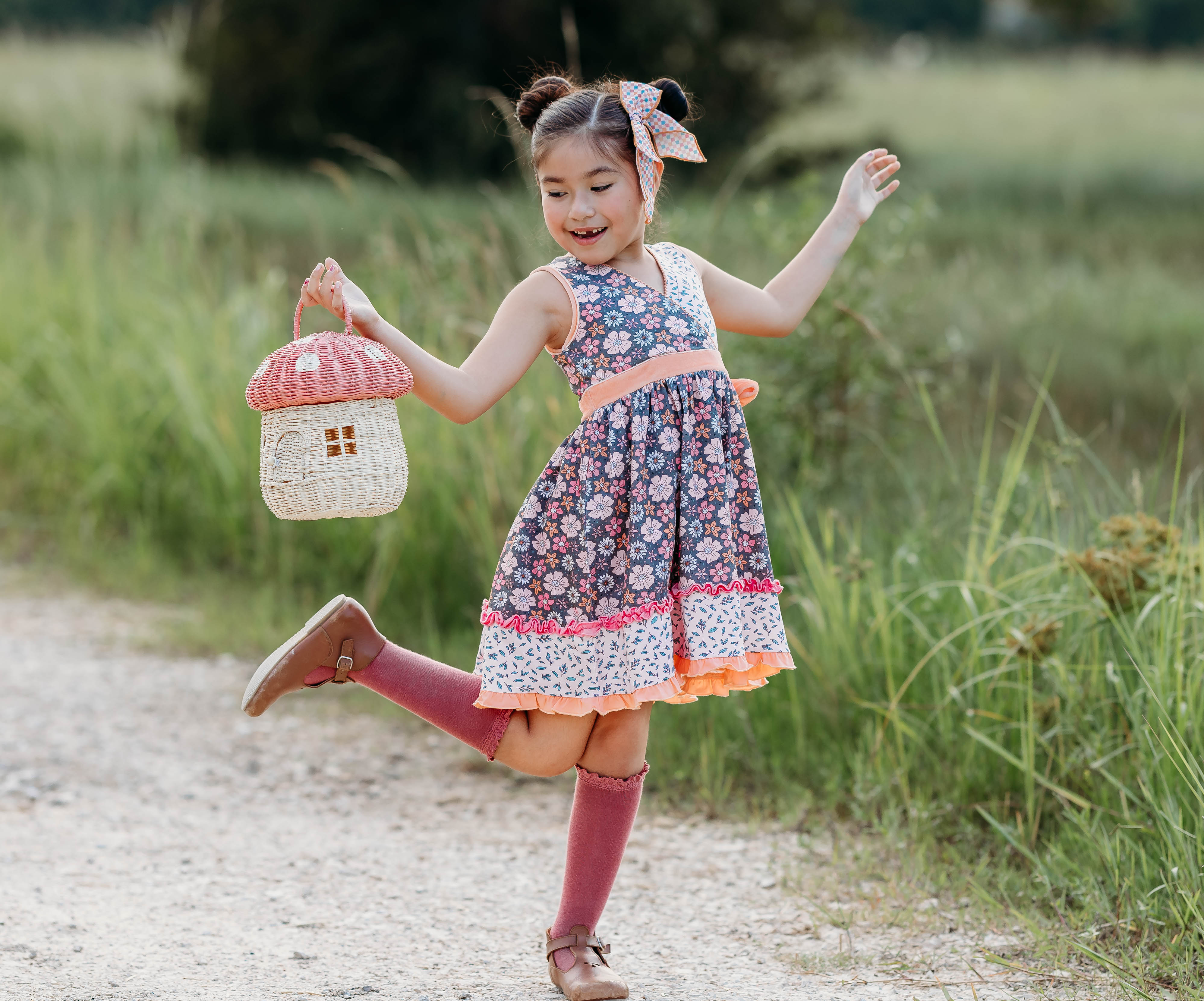 Twilight Blossom Wrap Dress