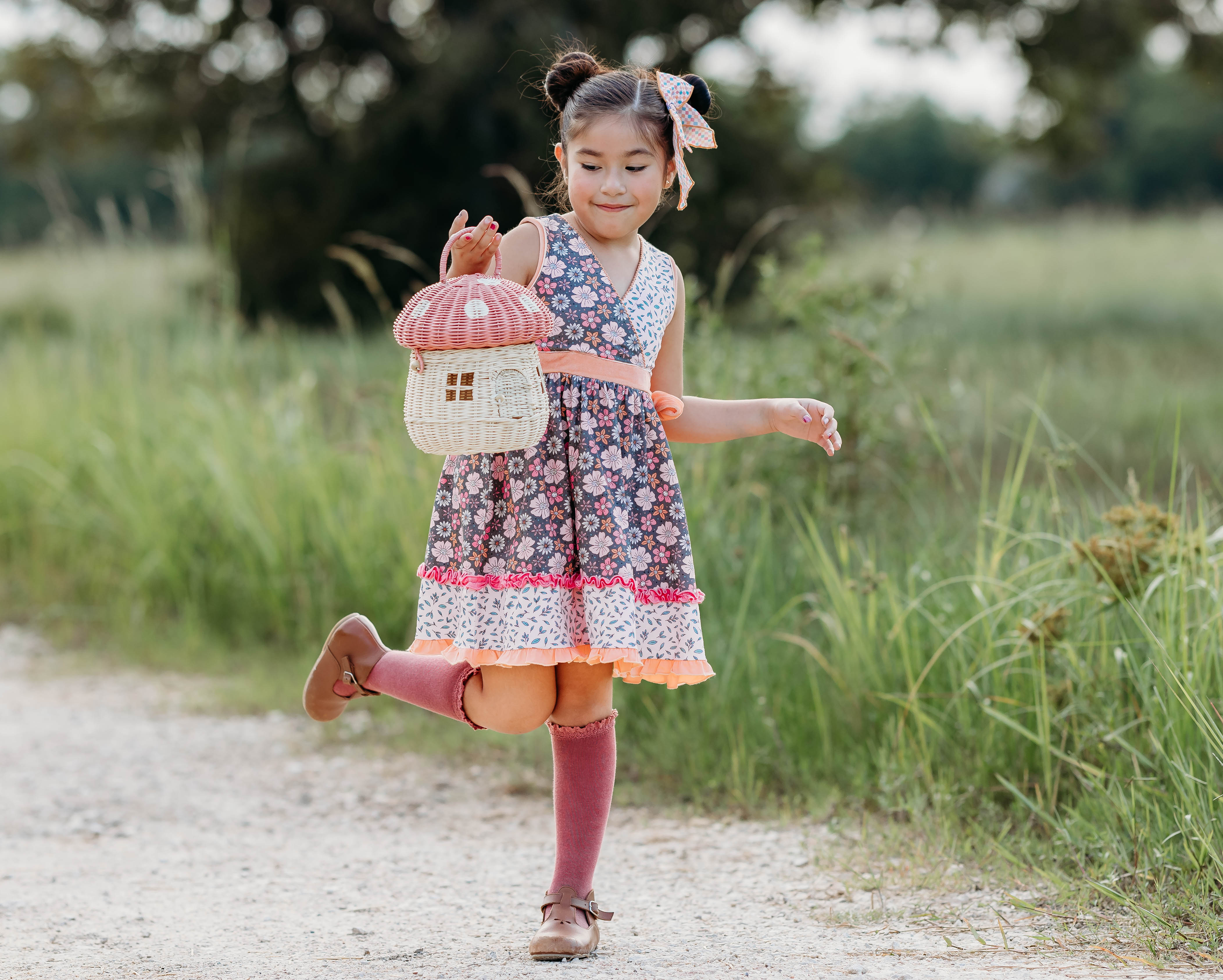 Twilight Blossom Wrap Dress