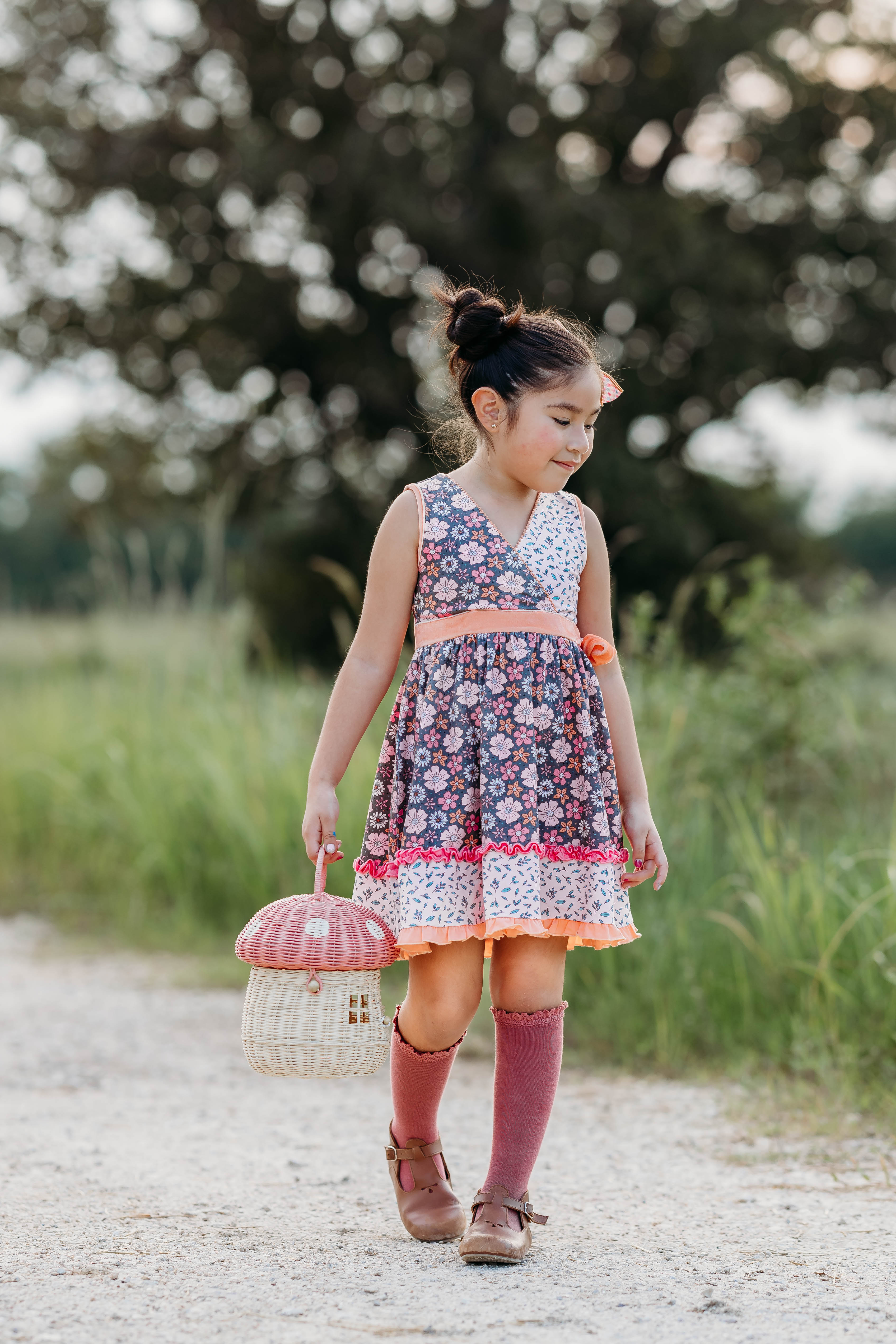 Twilight Blossom Wrap Dress