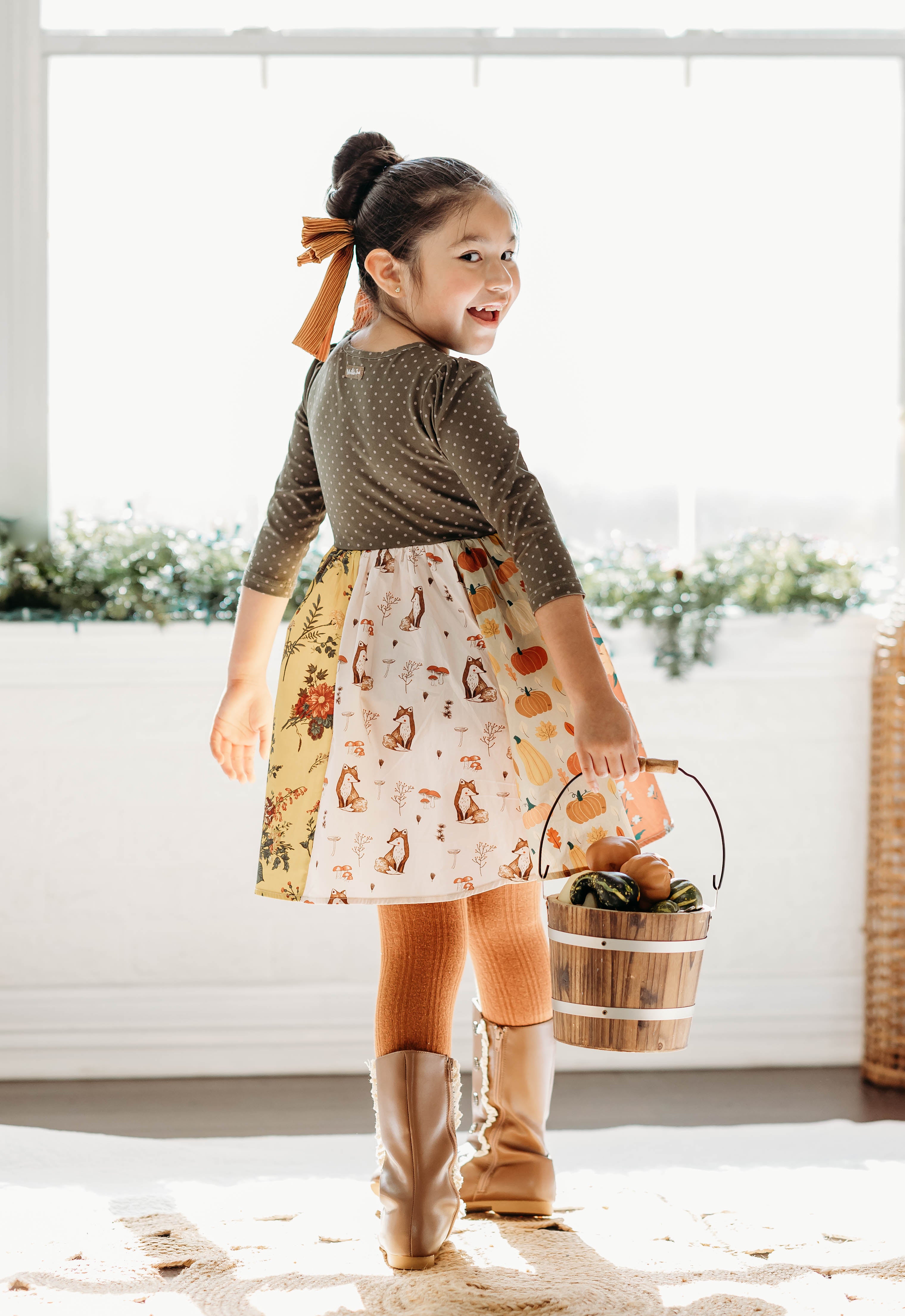 Pumpkin Pals Panel Dress