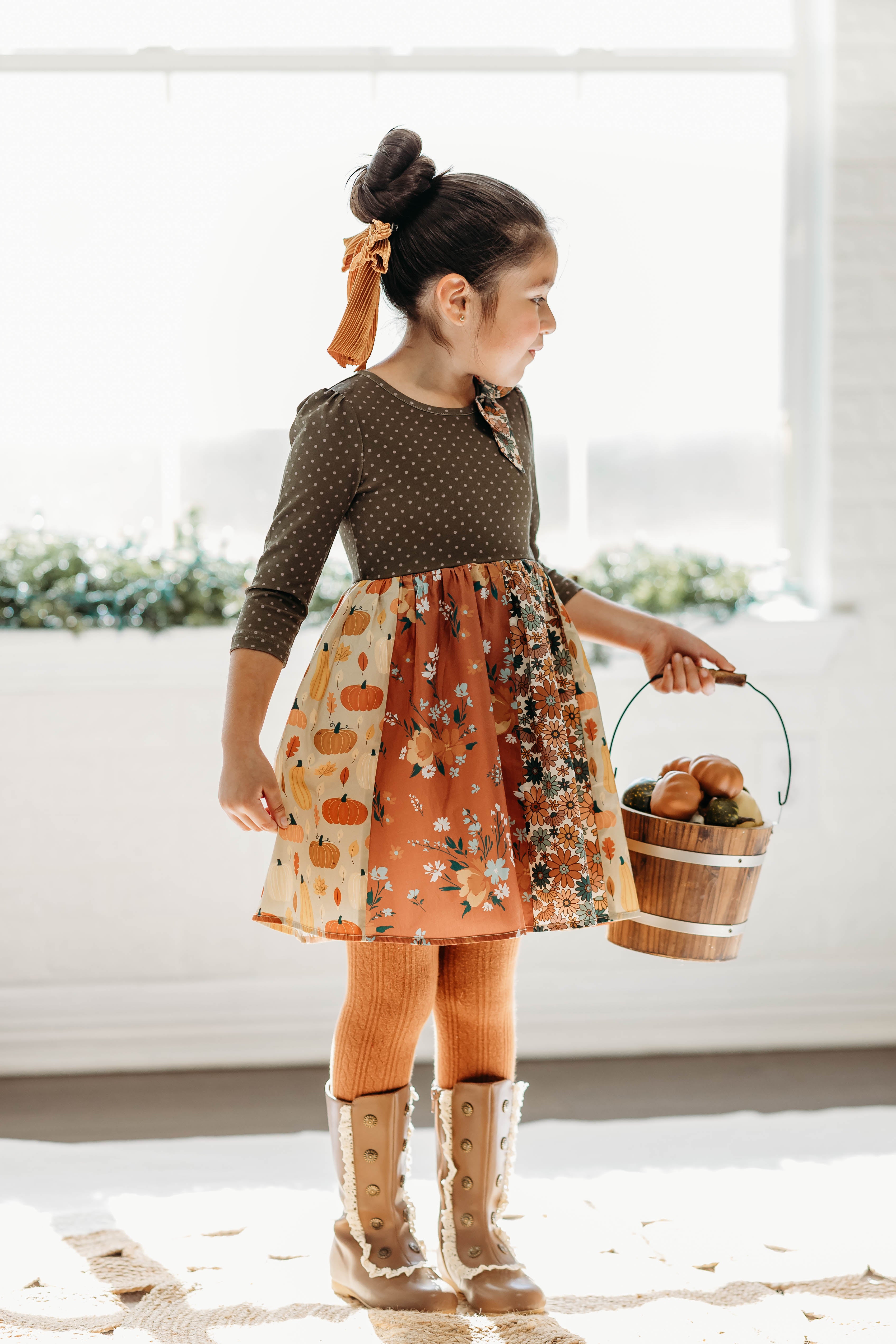 Pumpkin Pals Panel Dress