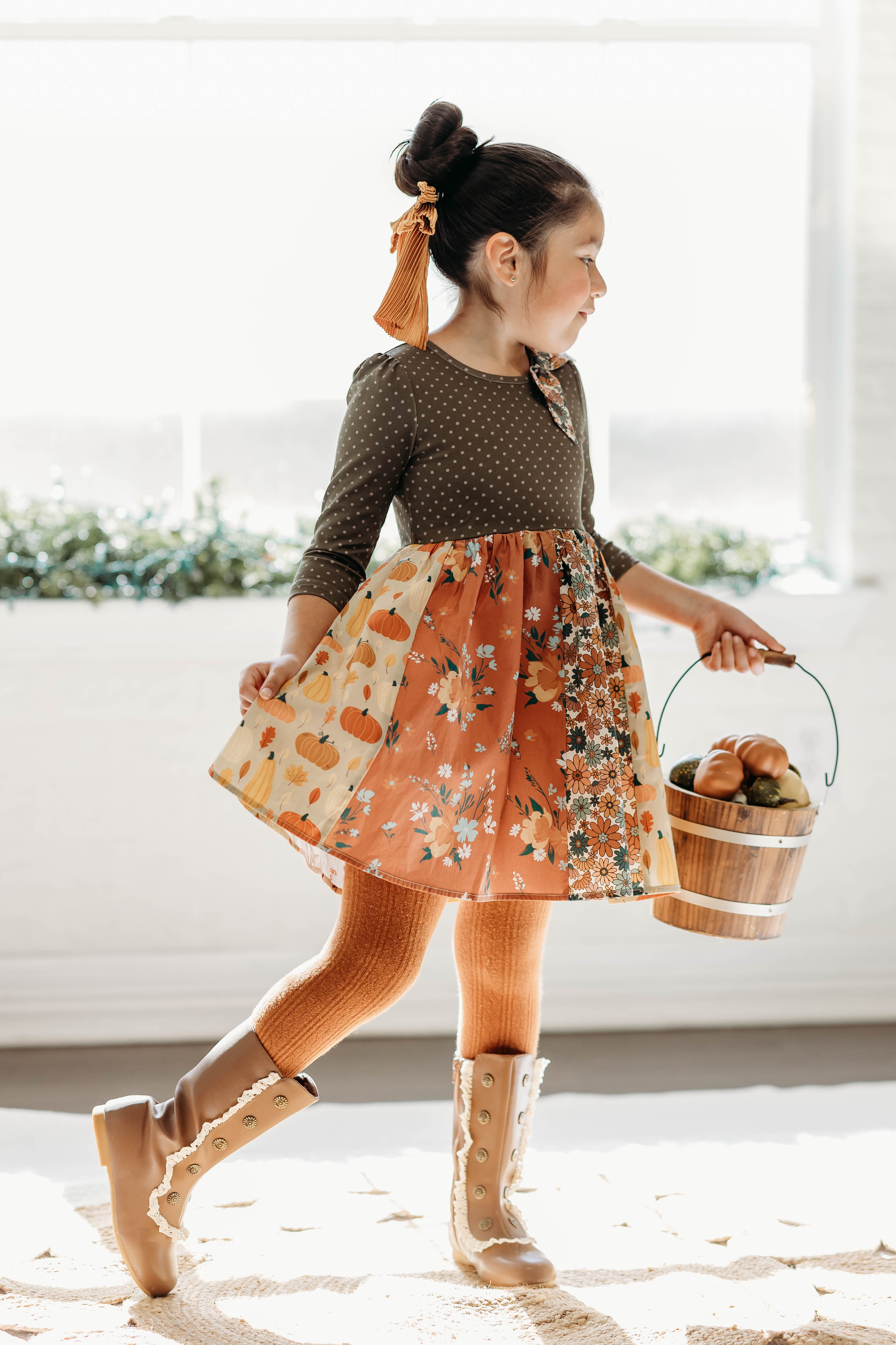 Pumpkin Pals Panel Dress