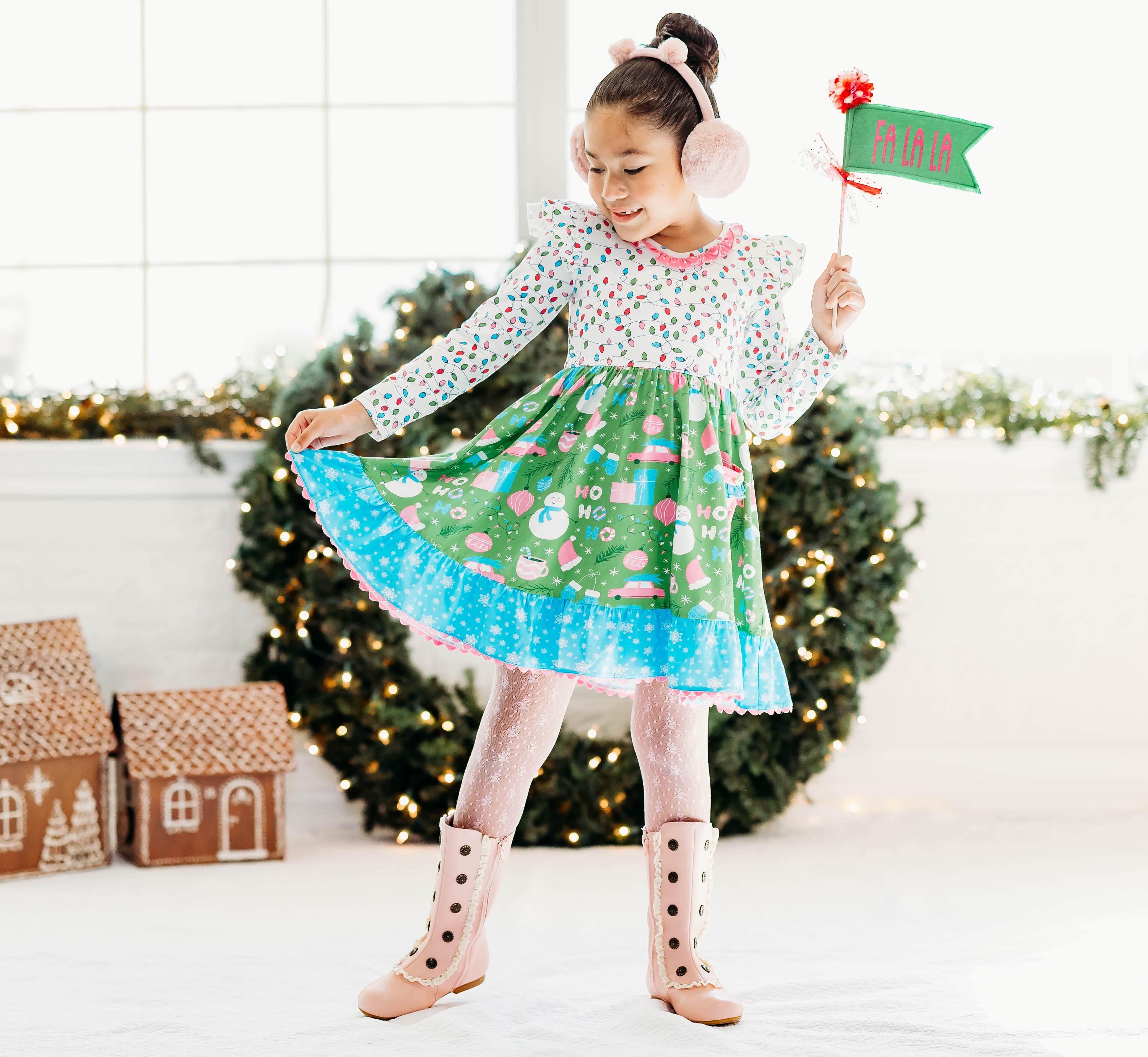 Twinkle & Tinsel Ruffle Dress