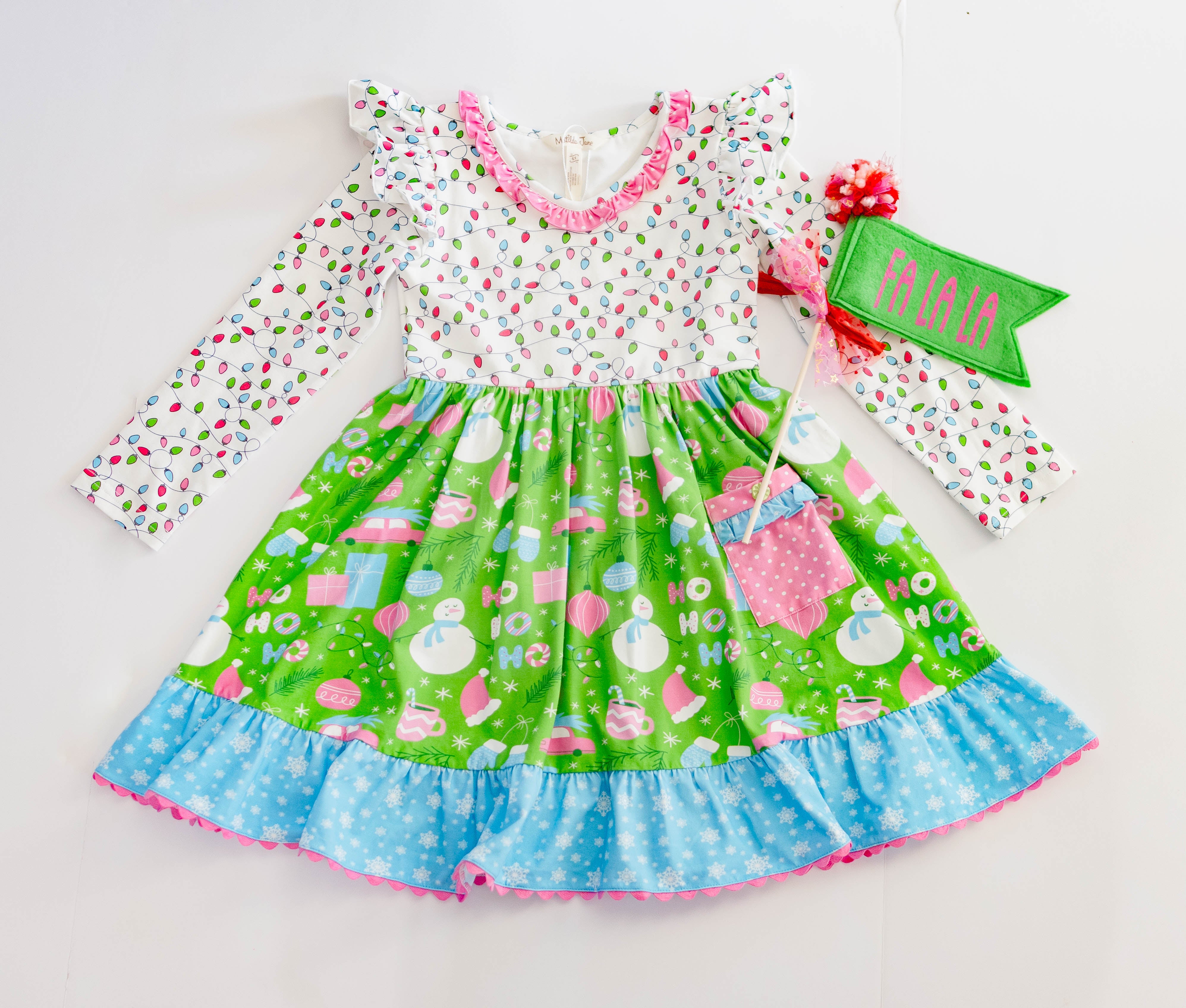 Twinkle & Tinsel Ruffle Dress