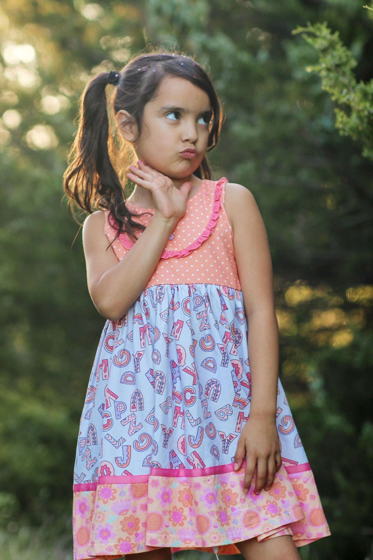 Alphabet Parade Bib Dress (Pre-Order)