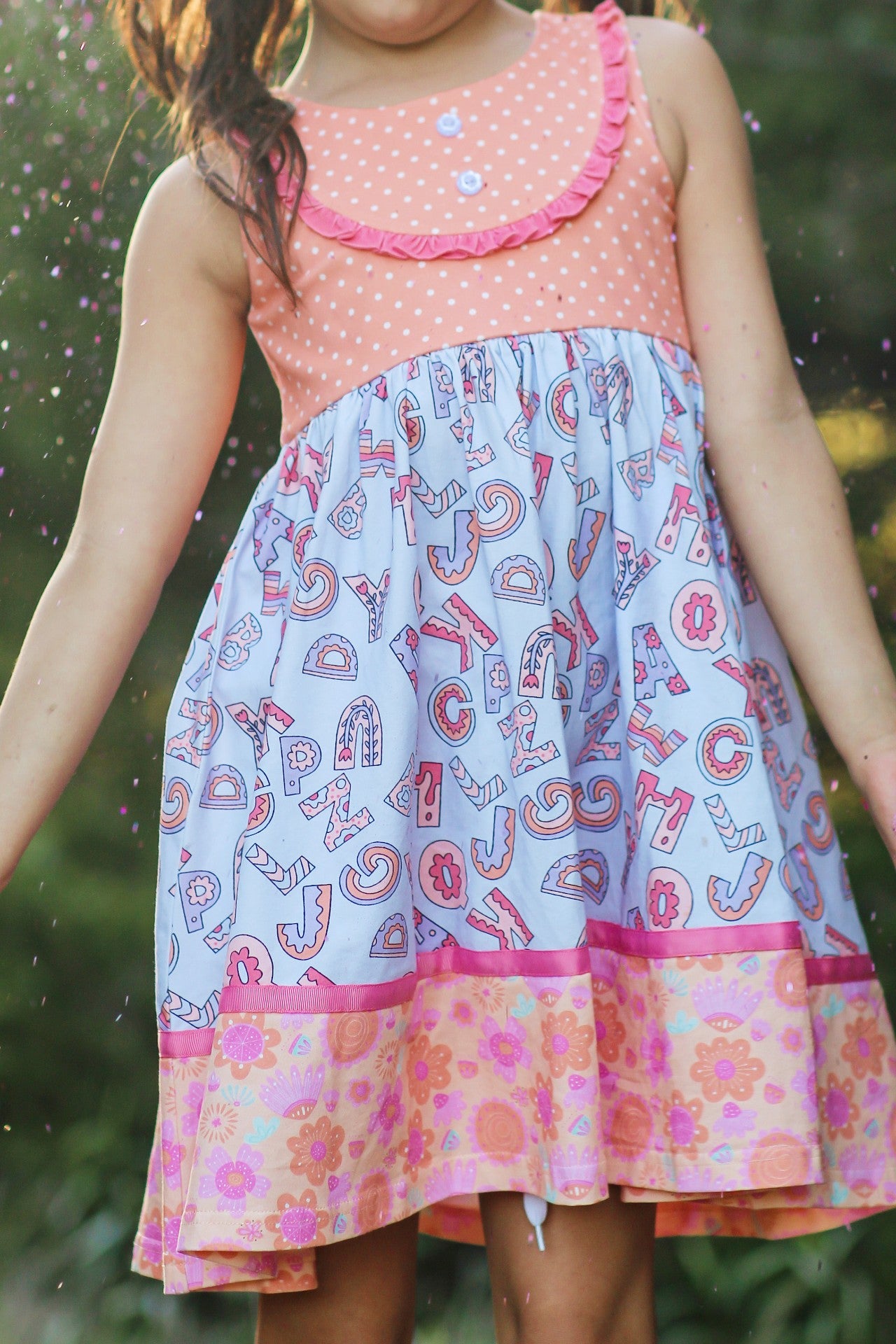 Alphabet Parade Bib Dress (Pre-Order)