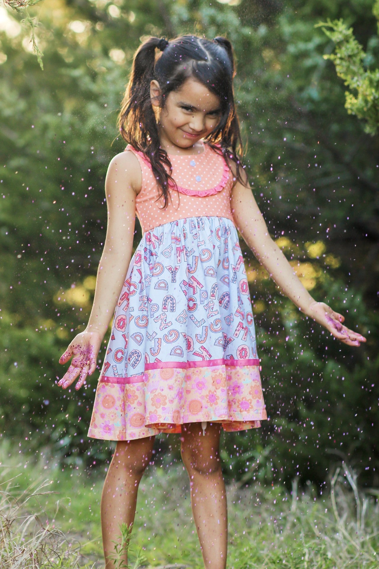 Alphabet Parade Bib Dress (Pre-Order)