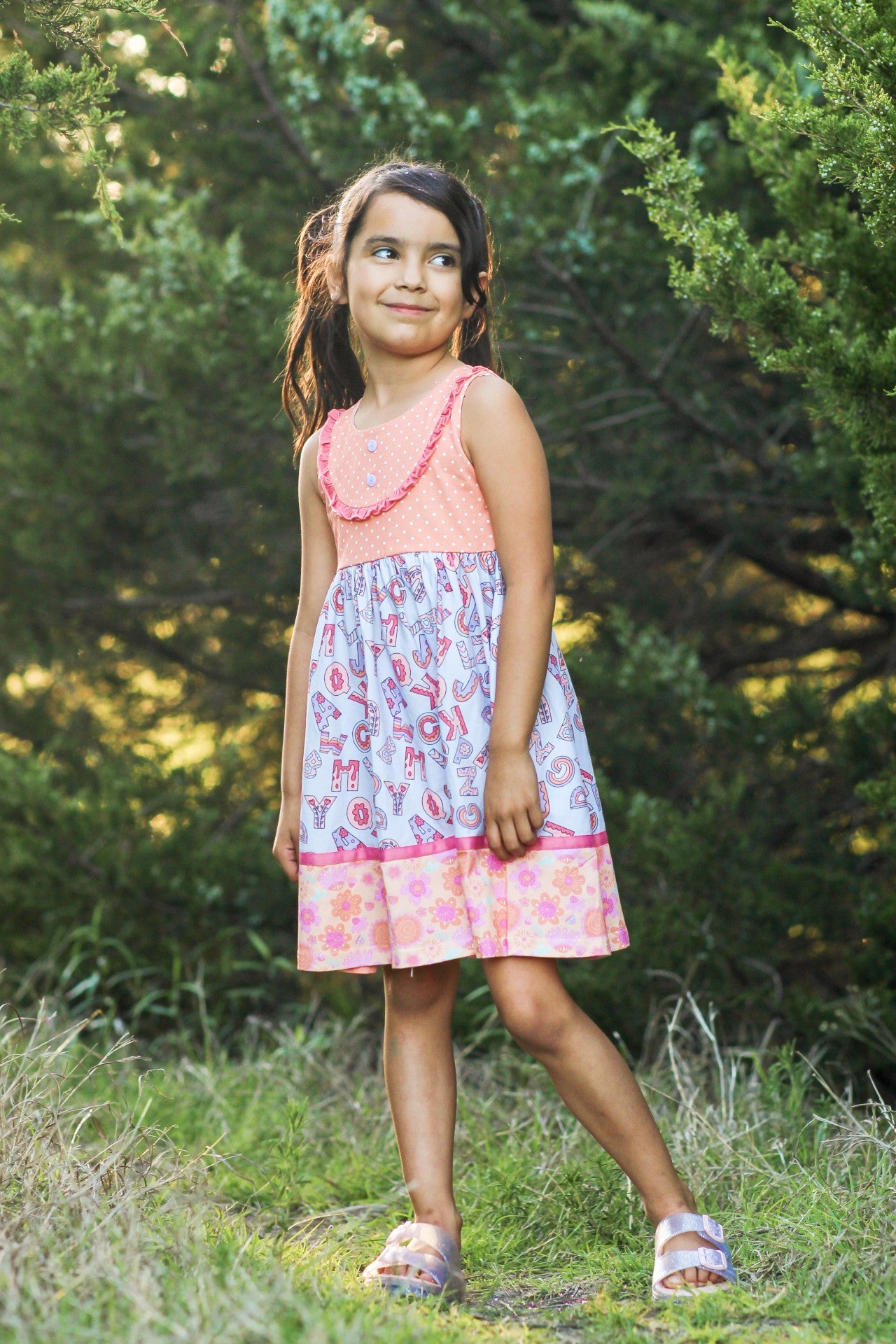 Alphabet Parade Bib Dress (Pre-Order)