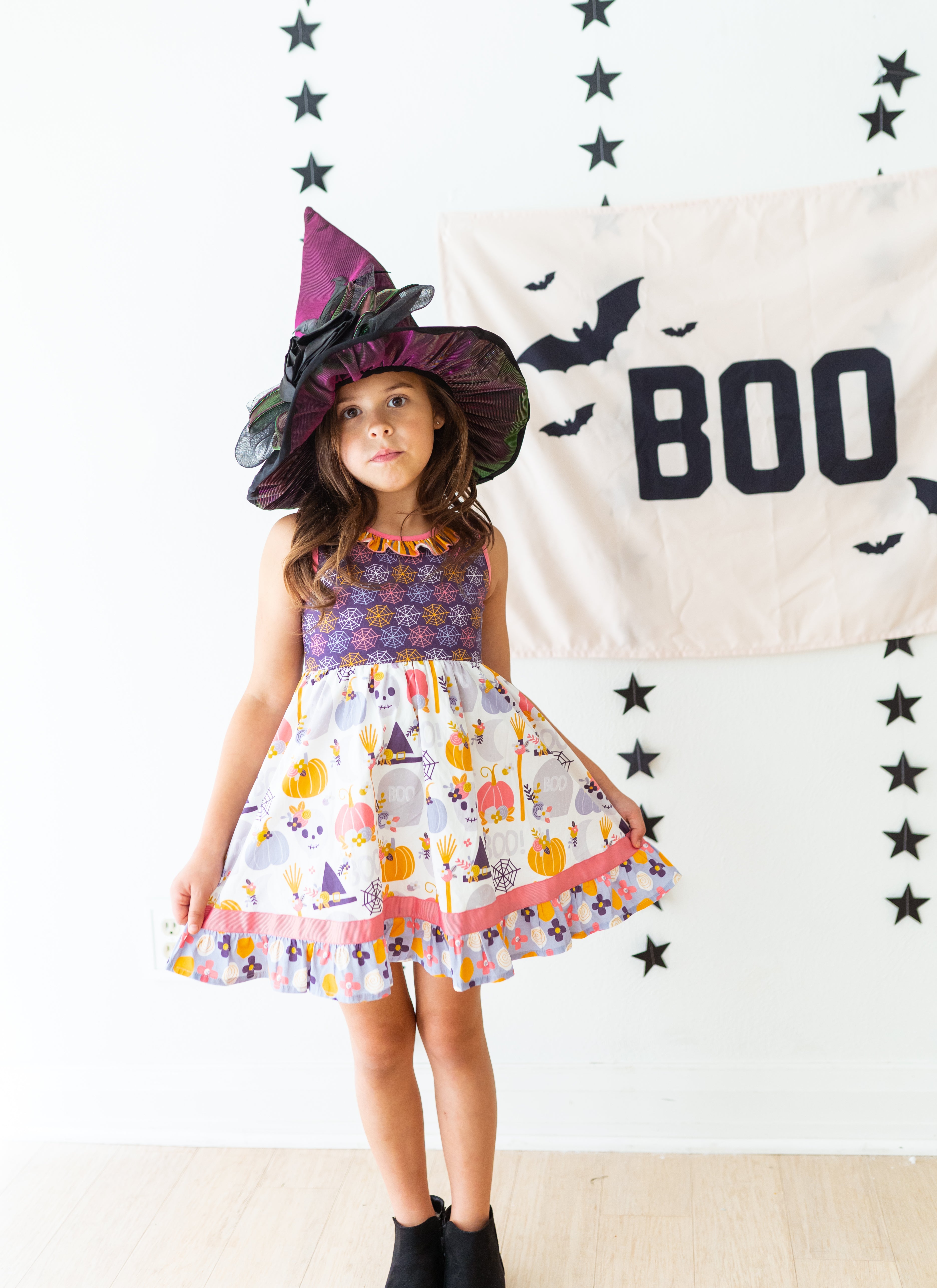 Boo-tiful Haunts Ruffle Dress