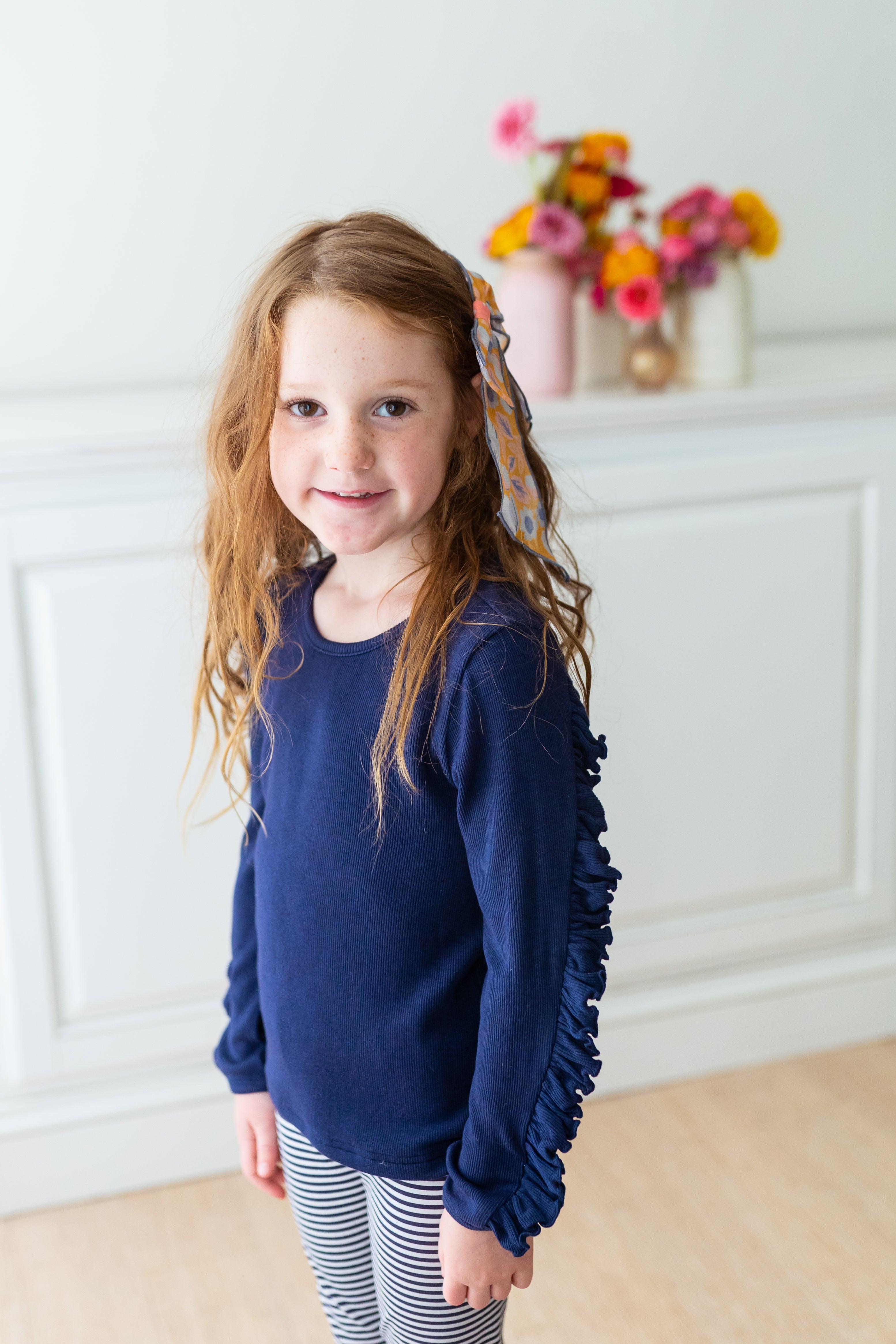 Midnight Giggles Ruffle Eyelet Tee