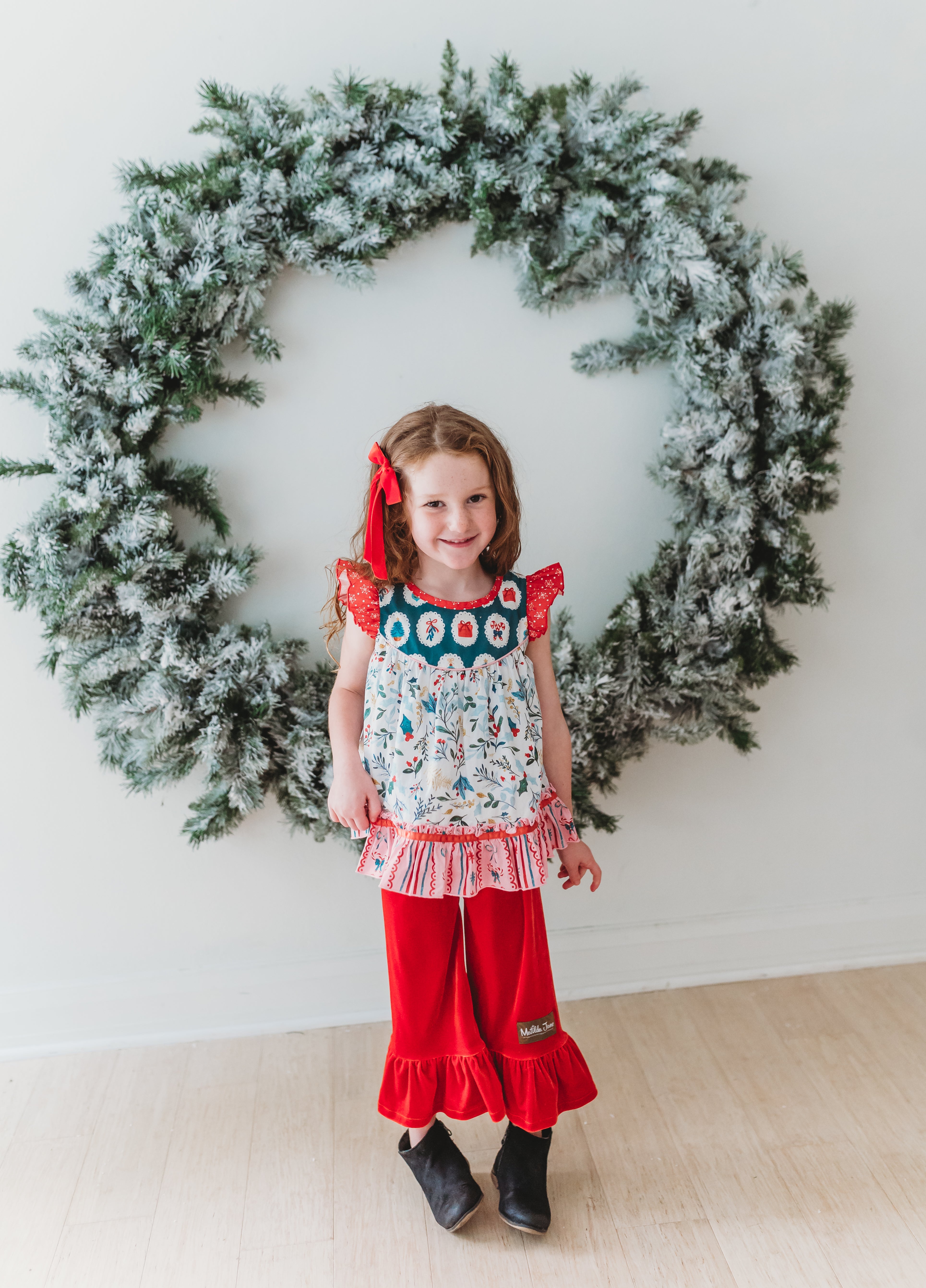 Mistletoe Magic Ruffle Tunic (Pre-Order)