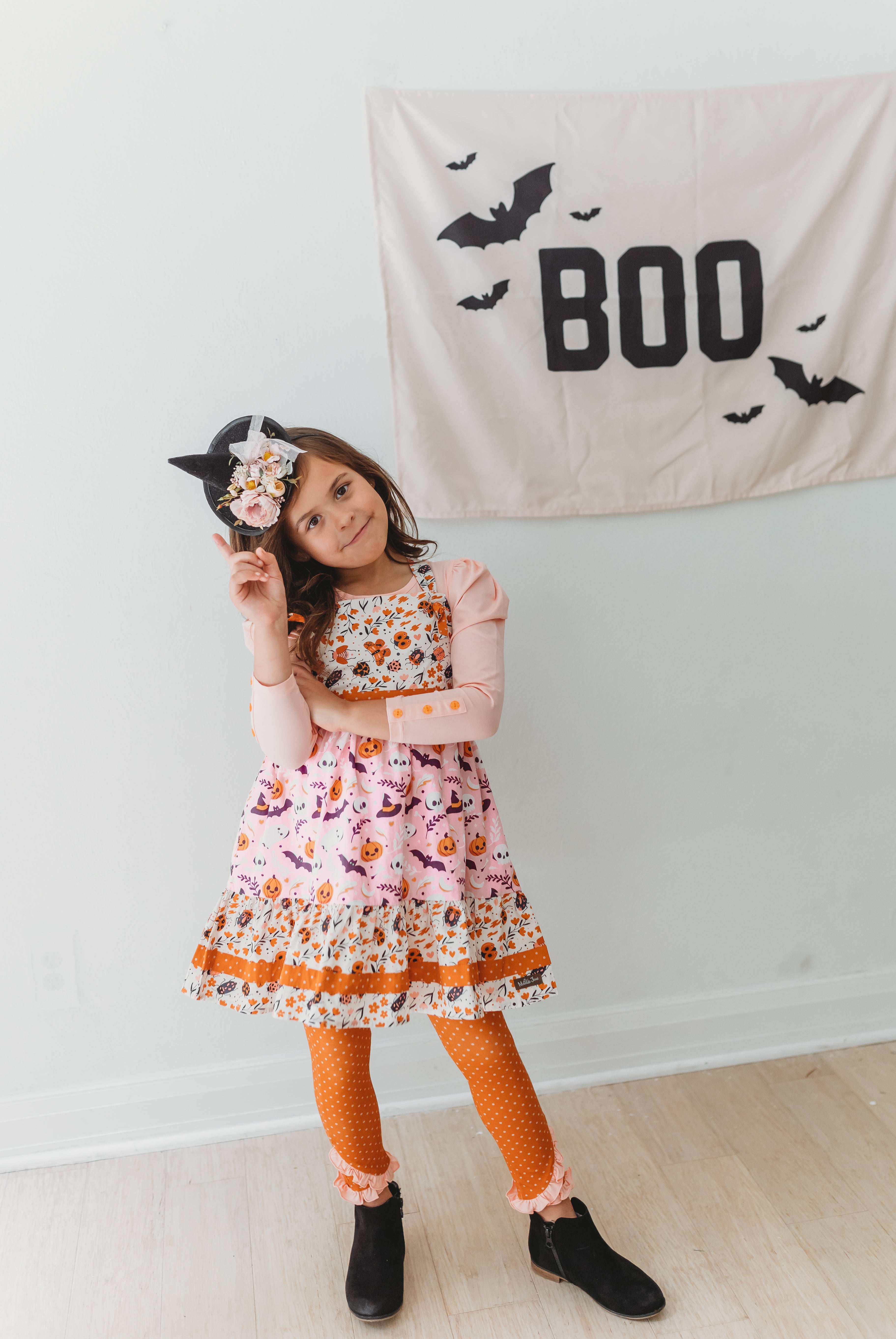 Dotty Pumpkin Patch Scrappy Leggings (PRE-ORDER)