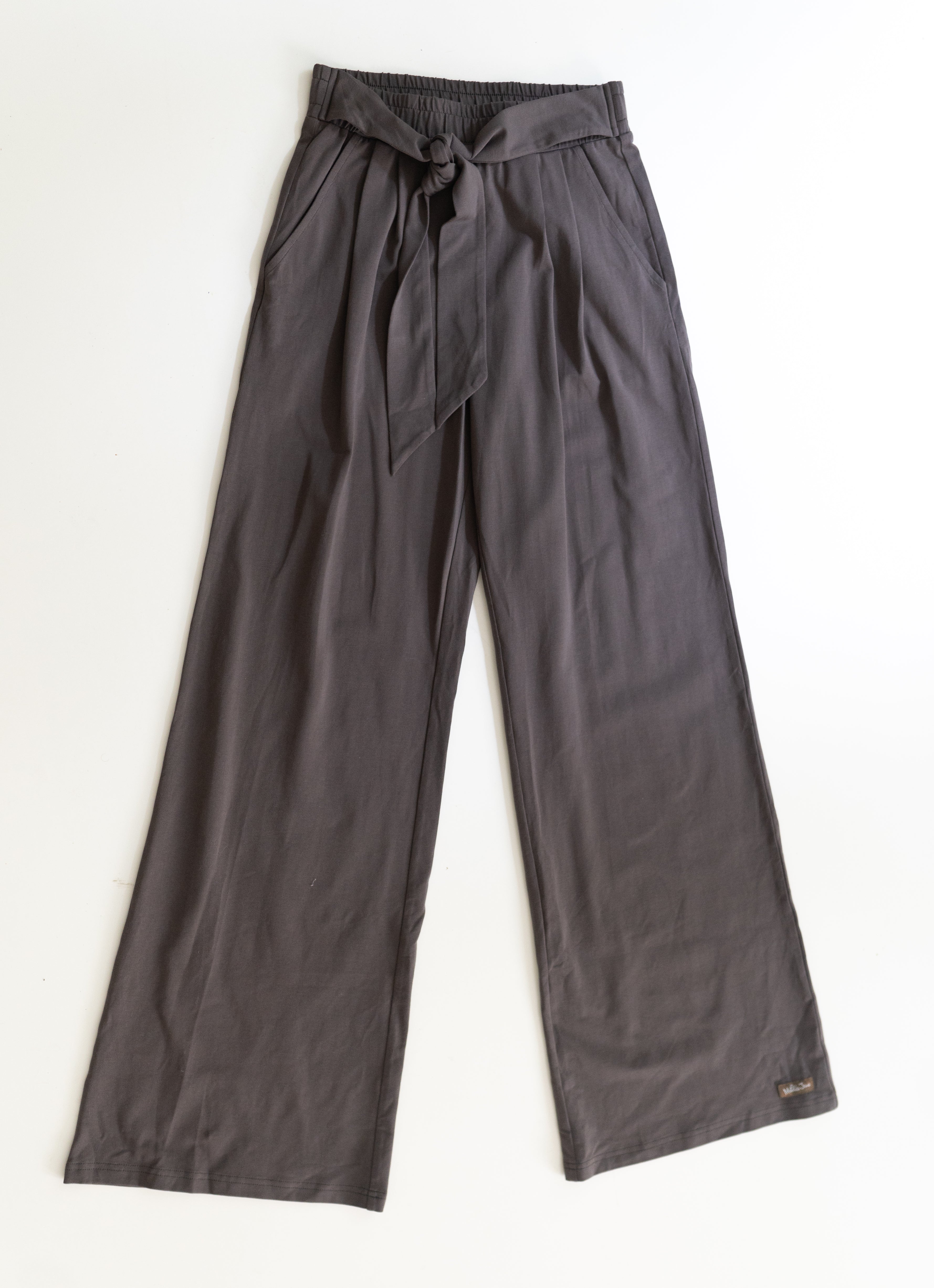 Womens Tie Pants Misty Mocha Frolic