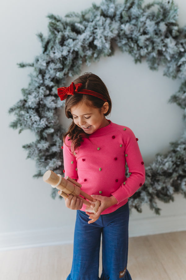 Pom Pom Sweater - Gleeful Twinkleberry