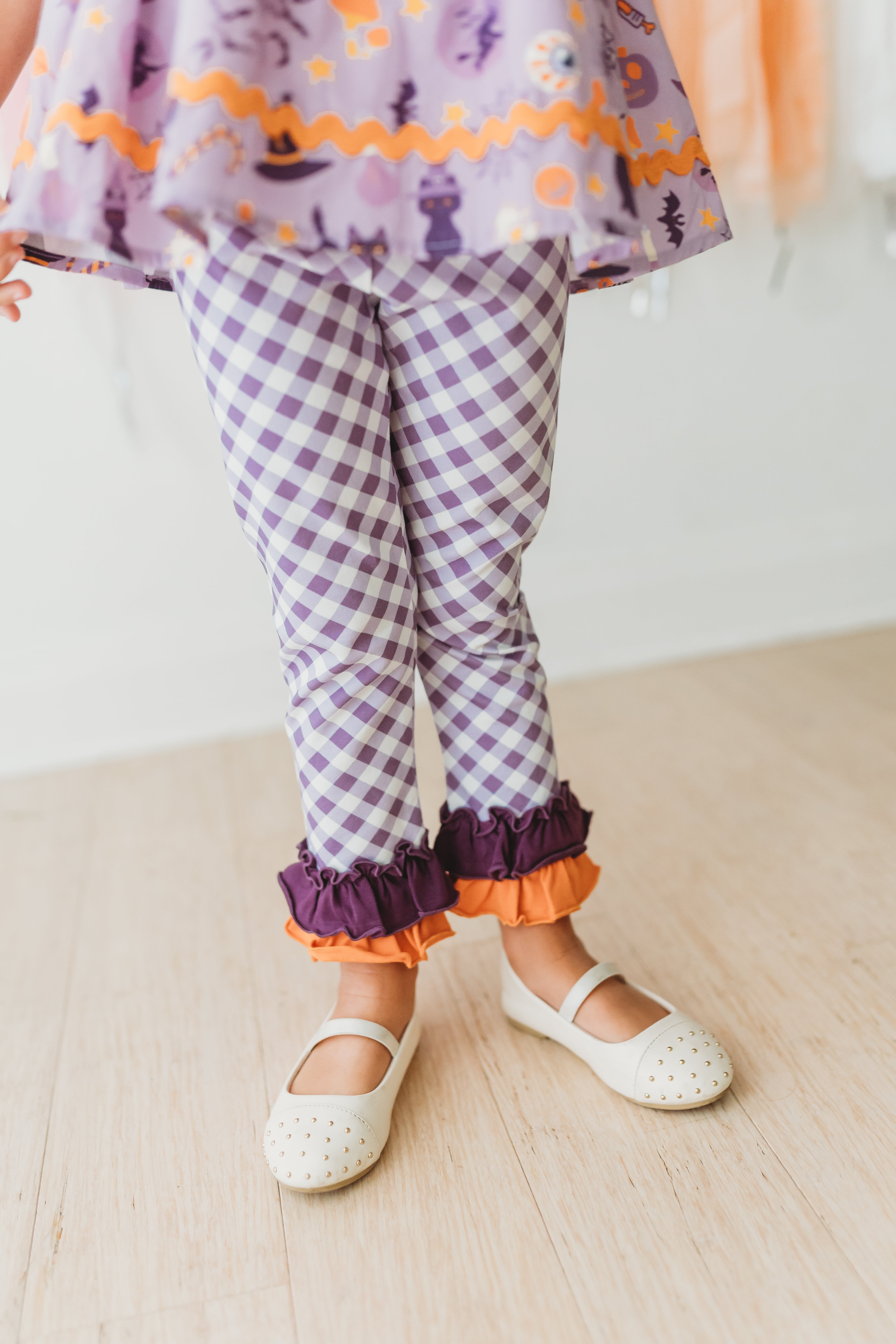 Gingham Goblin Ruffle Leggings (Pre-Order)
