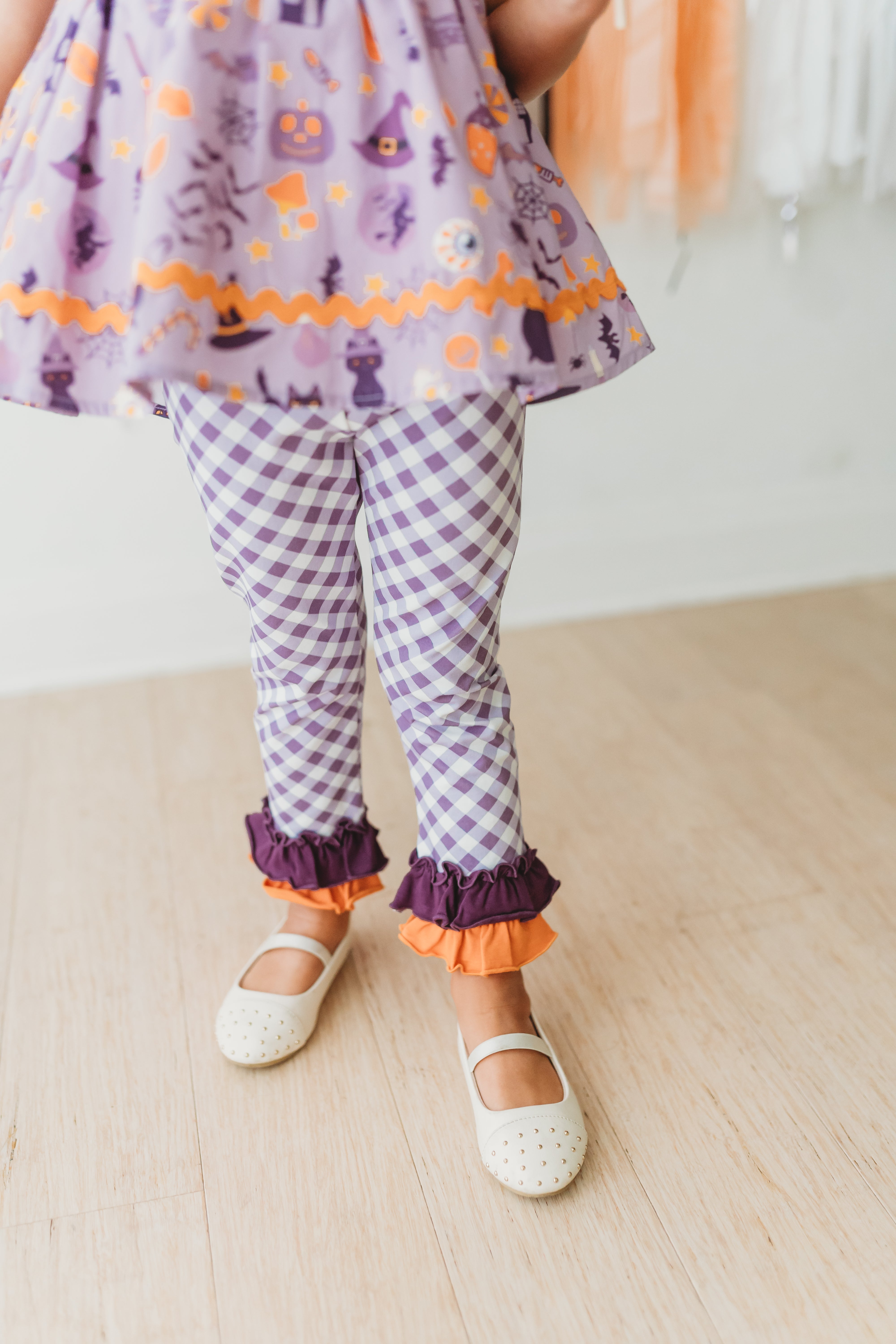 Gingham Goblin Ruffle Leggings (Pre-Order)
