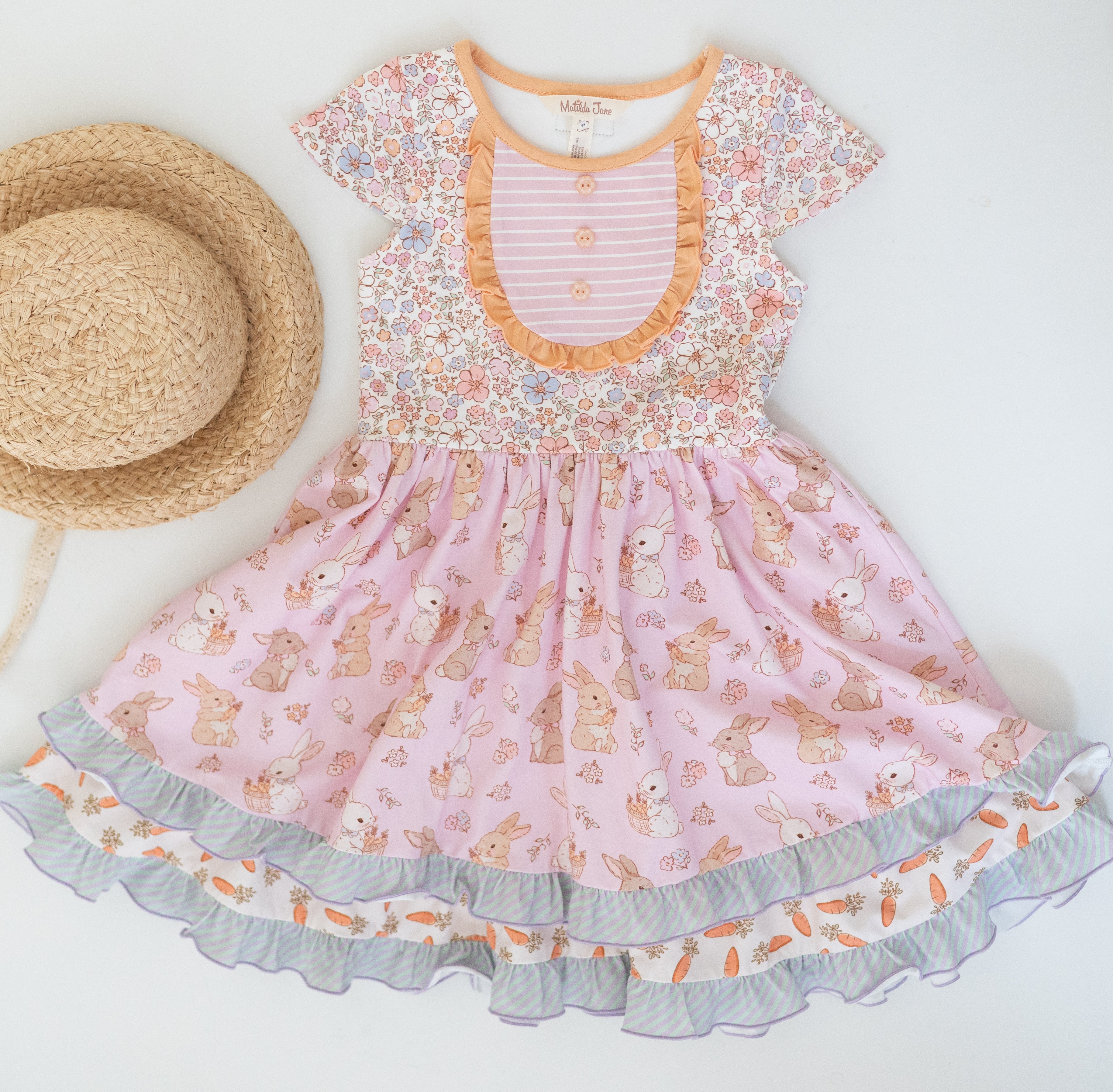 Bunny Patch Bib Dress (Pre-Order)