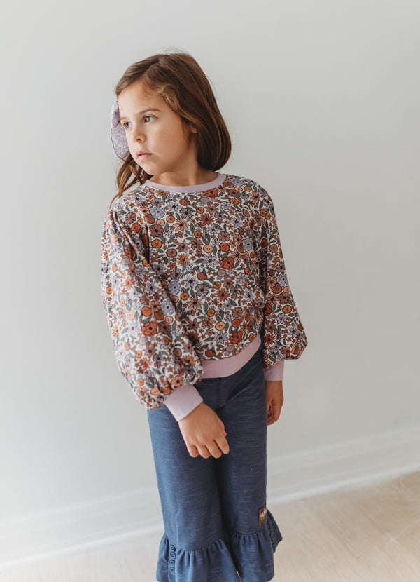 Puff Sleeve Sweater - Enchanted Oasis