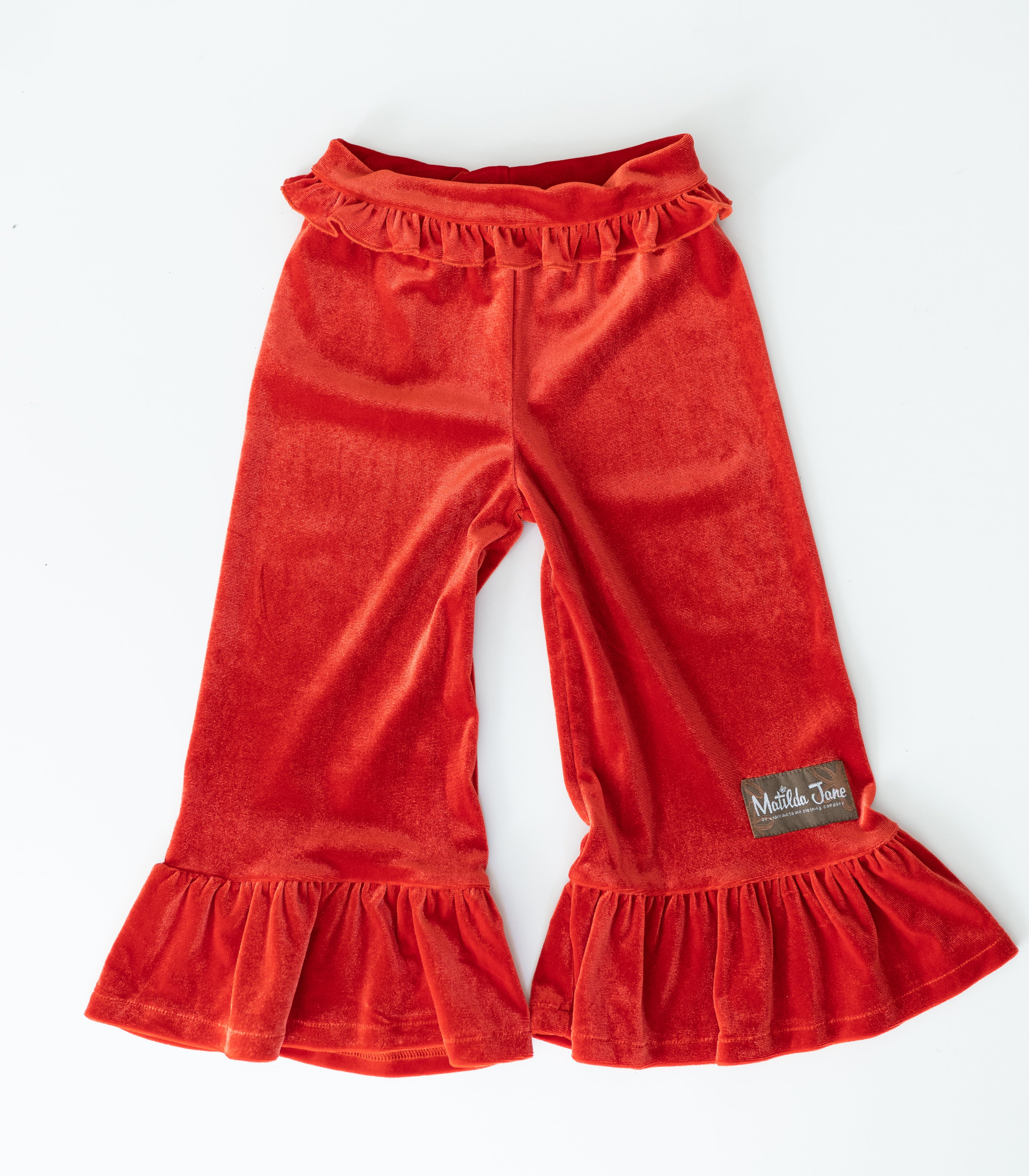 Ruby Reindeer Velvet Big Ruffles (Pre-Order)