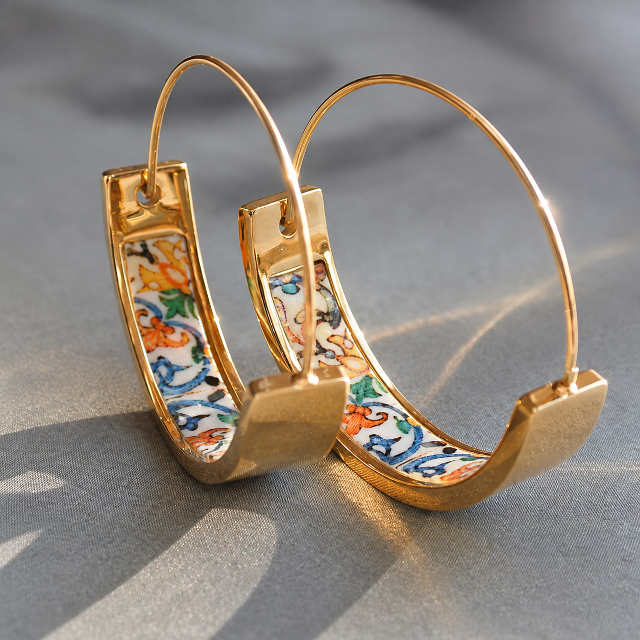 The Amalfi Tile Hoops