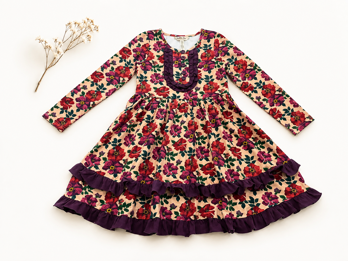 Cranberry Cottage Ruffle Dress (Pre-Order)