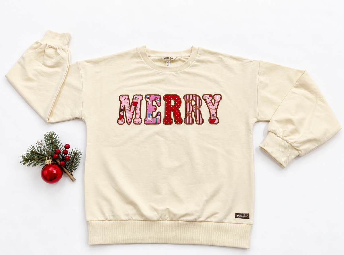 Women's Sweater | Merry Applique (Pre-Order)
