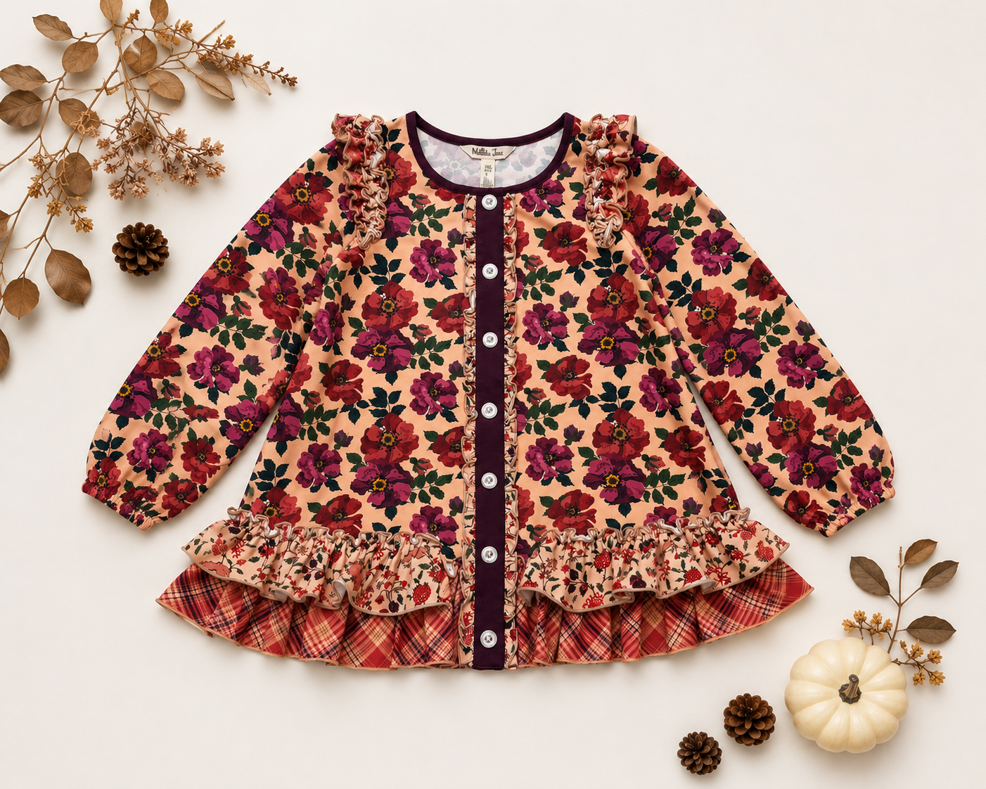 Apple Butter Ruffle Tunic (Pre-Order)