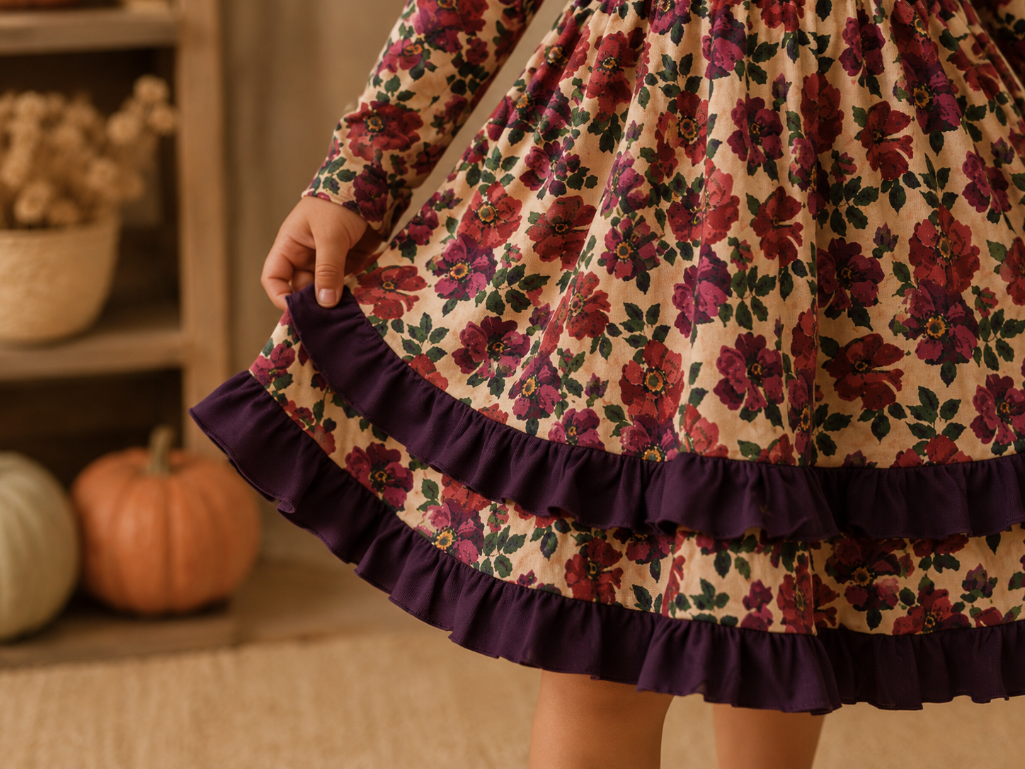 Cranberry Cottage Ruffle Dress (Pre-Order)