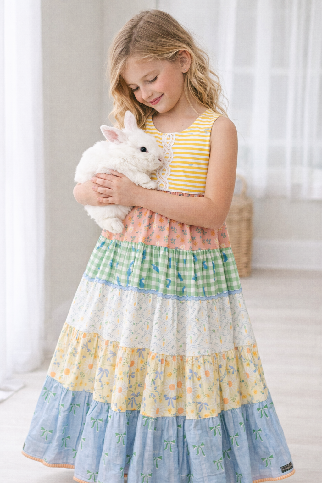 Patchwork Picnic Maxi Dress (Pre-Order)