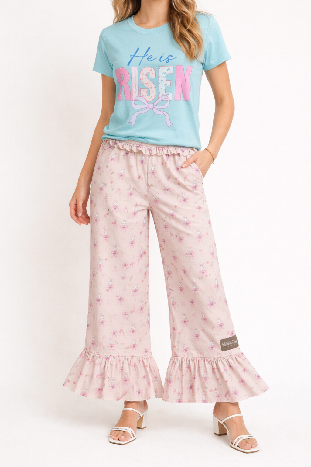 Women's He Is Risen Bow Tee