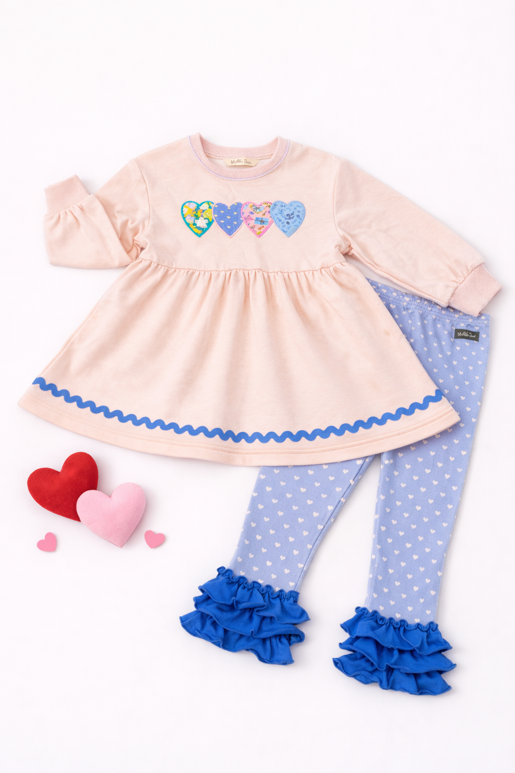 Hearts In A Row Applique Sweater