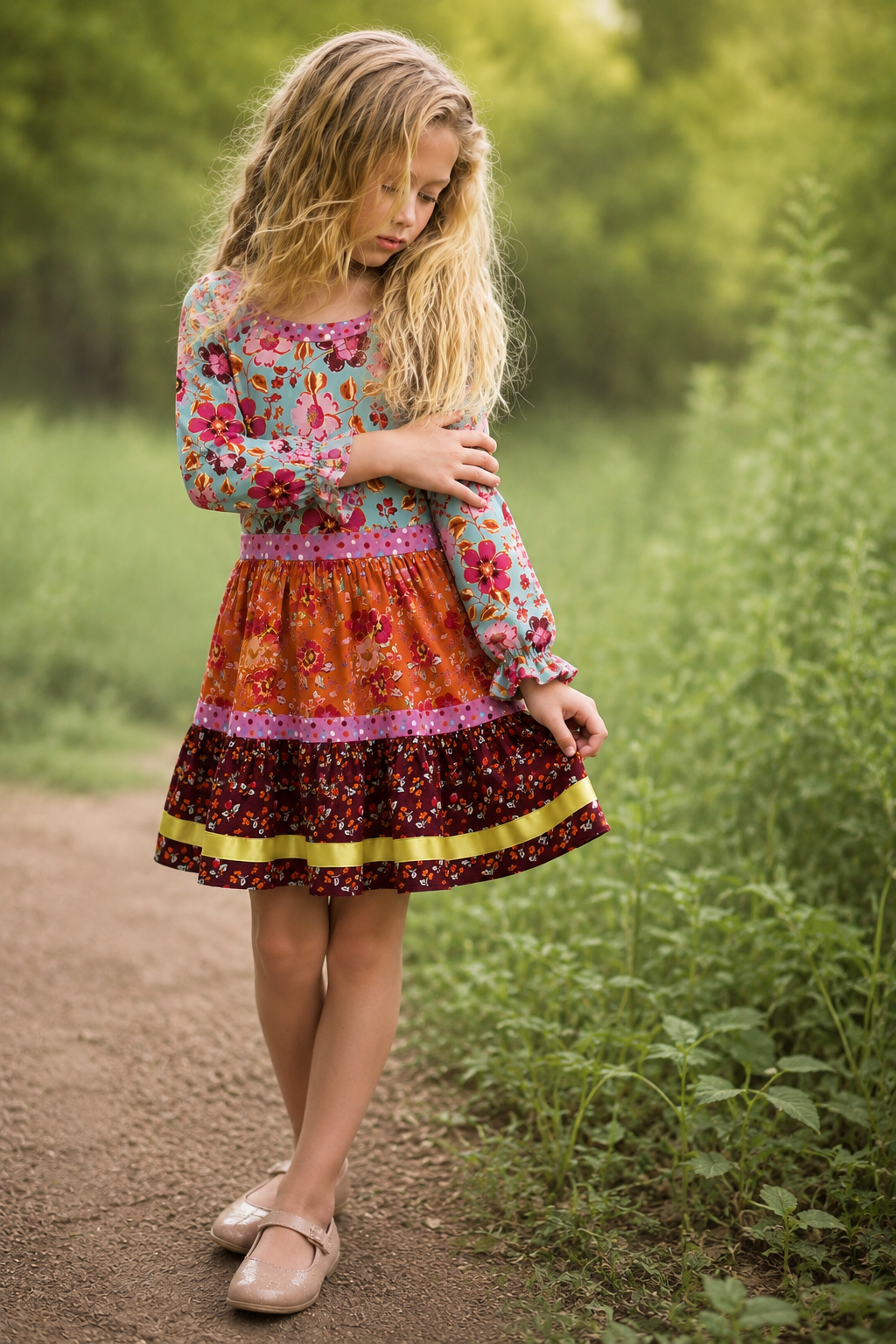 Autumn Story Panel Dress (Pre-Order)