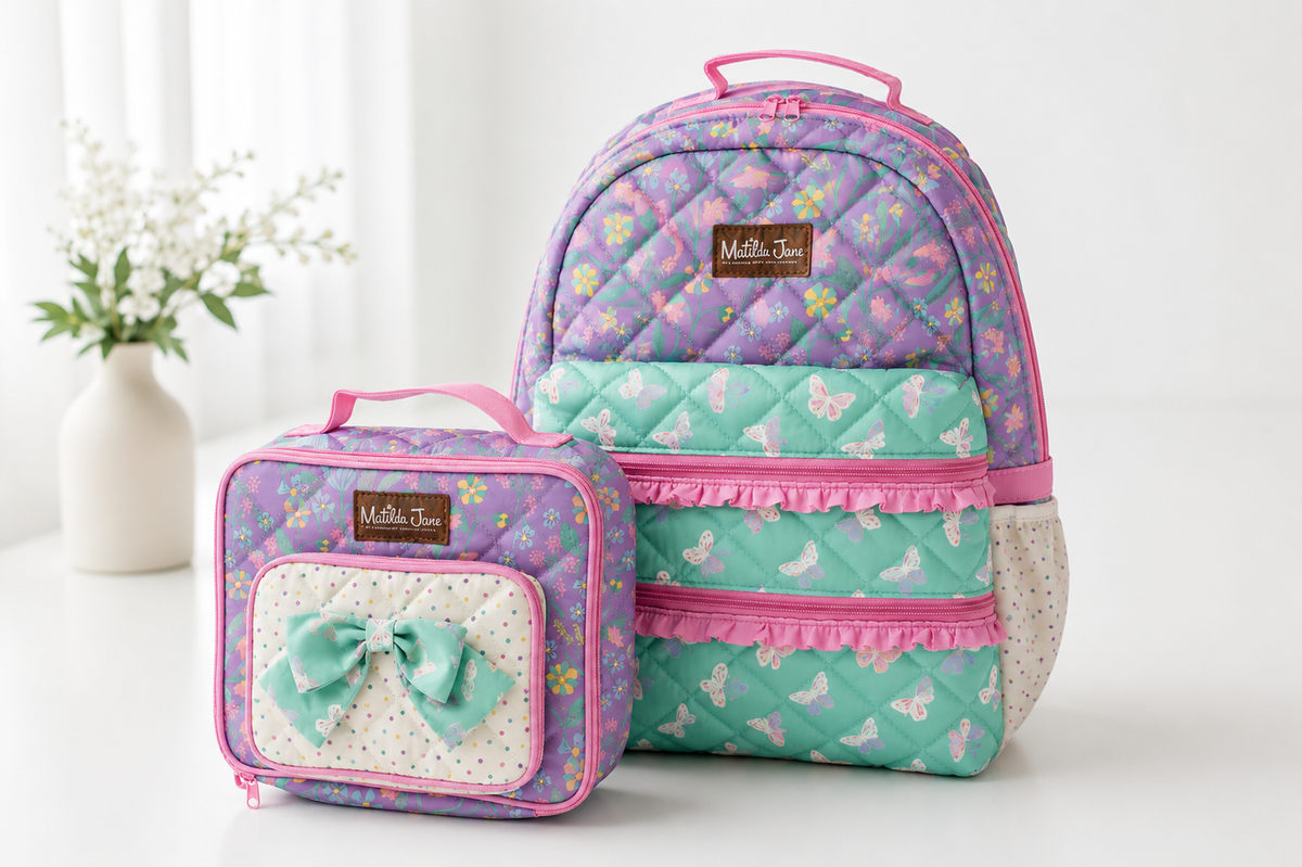 Matilda Jane floral Back pack. Enchanted Orchard Backpack – Matilda Jane Clothing main image 3