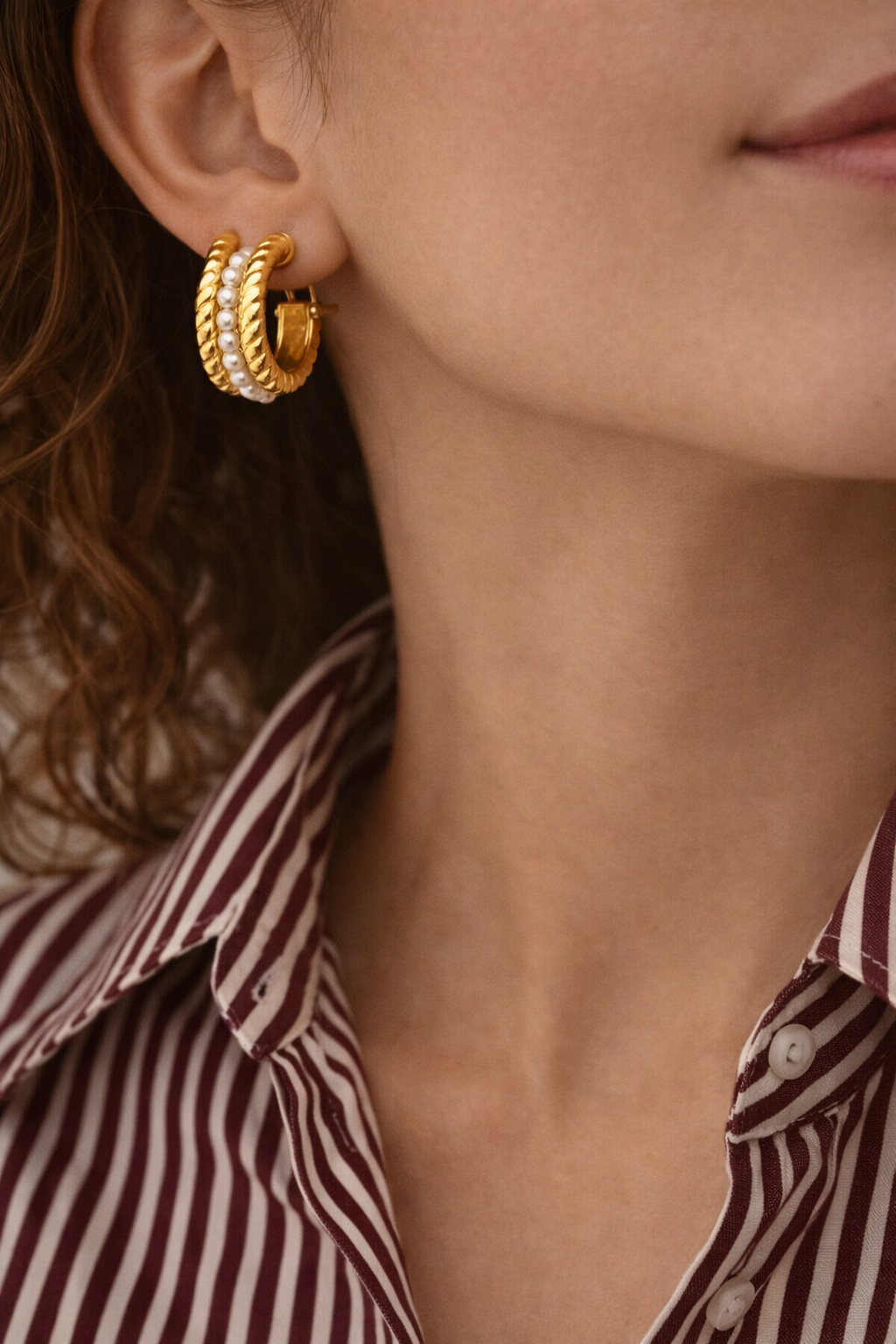 Aurélia Pearl Hoops