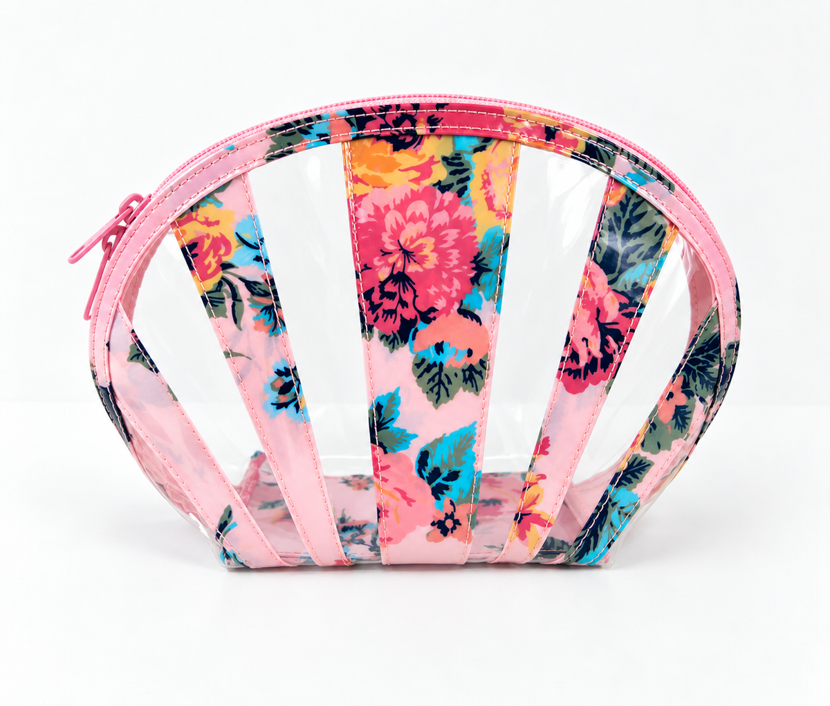 Floral Seashell Clear Cosmetic Bag