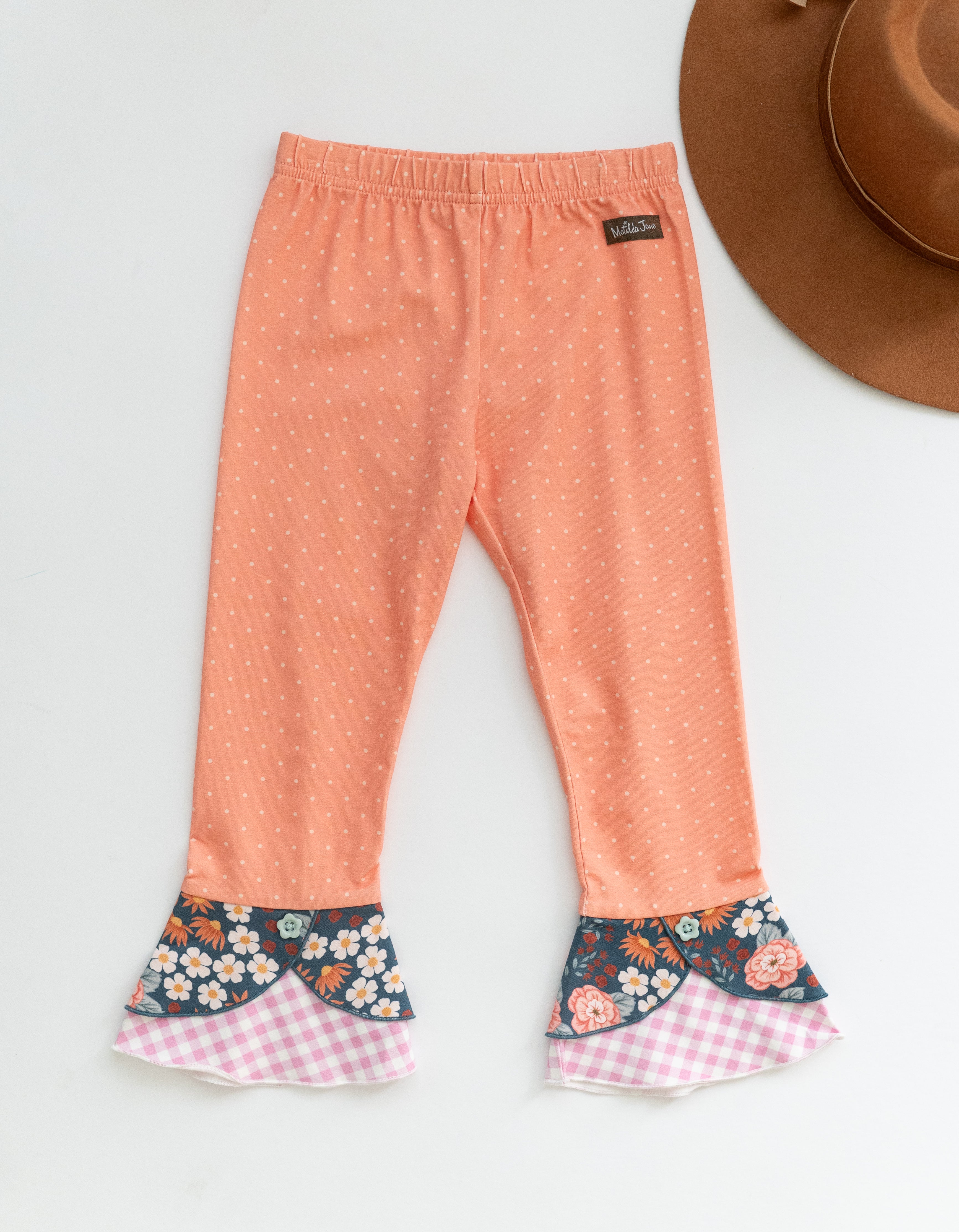 Peach Garden Giggles Scrappy Leggings (Pre-Order)