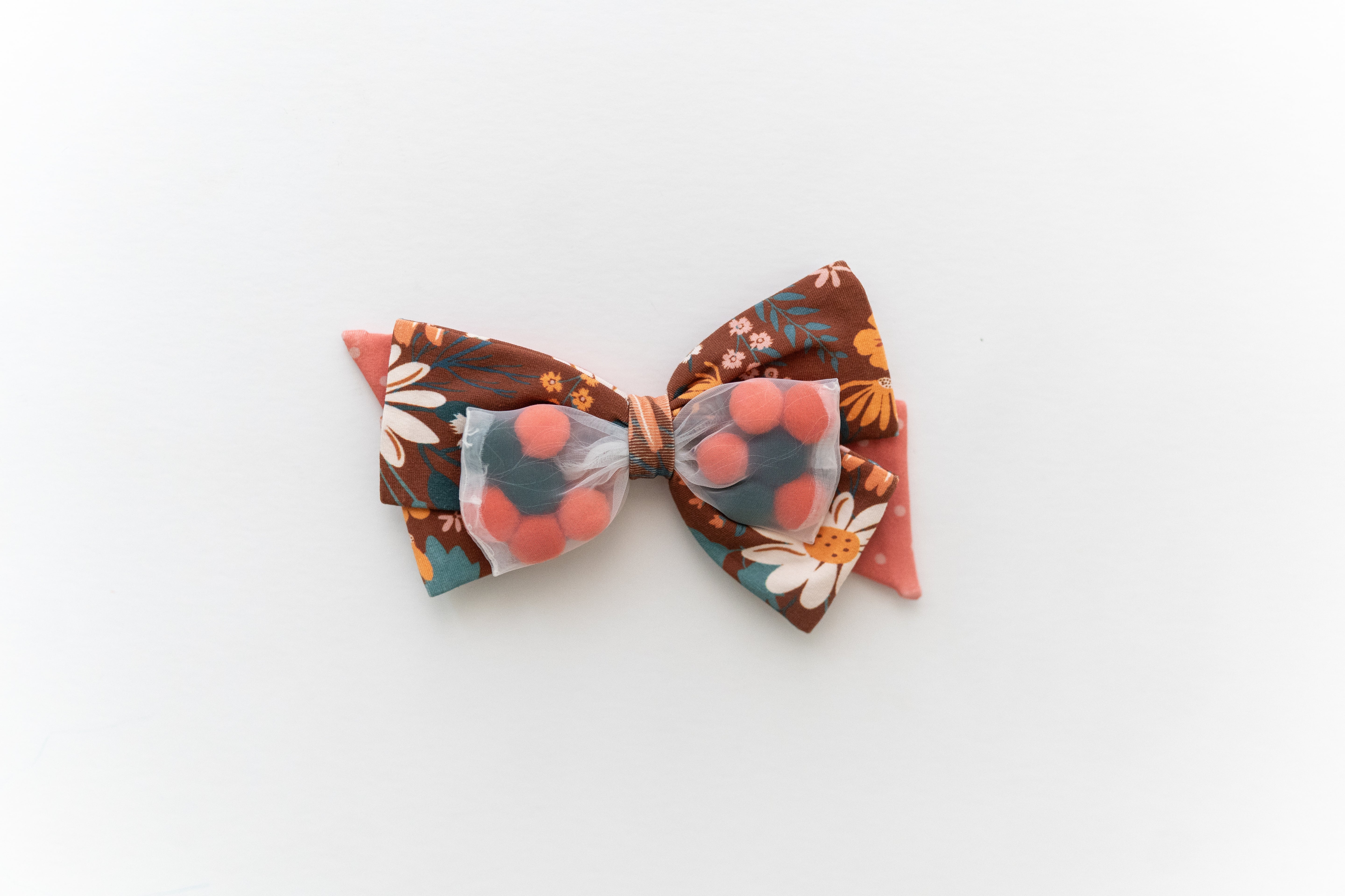 Golden Glaze Pom Pom Bow (Pre-Order)