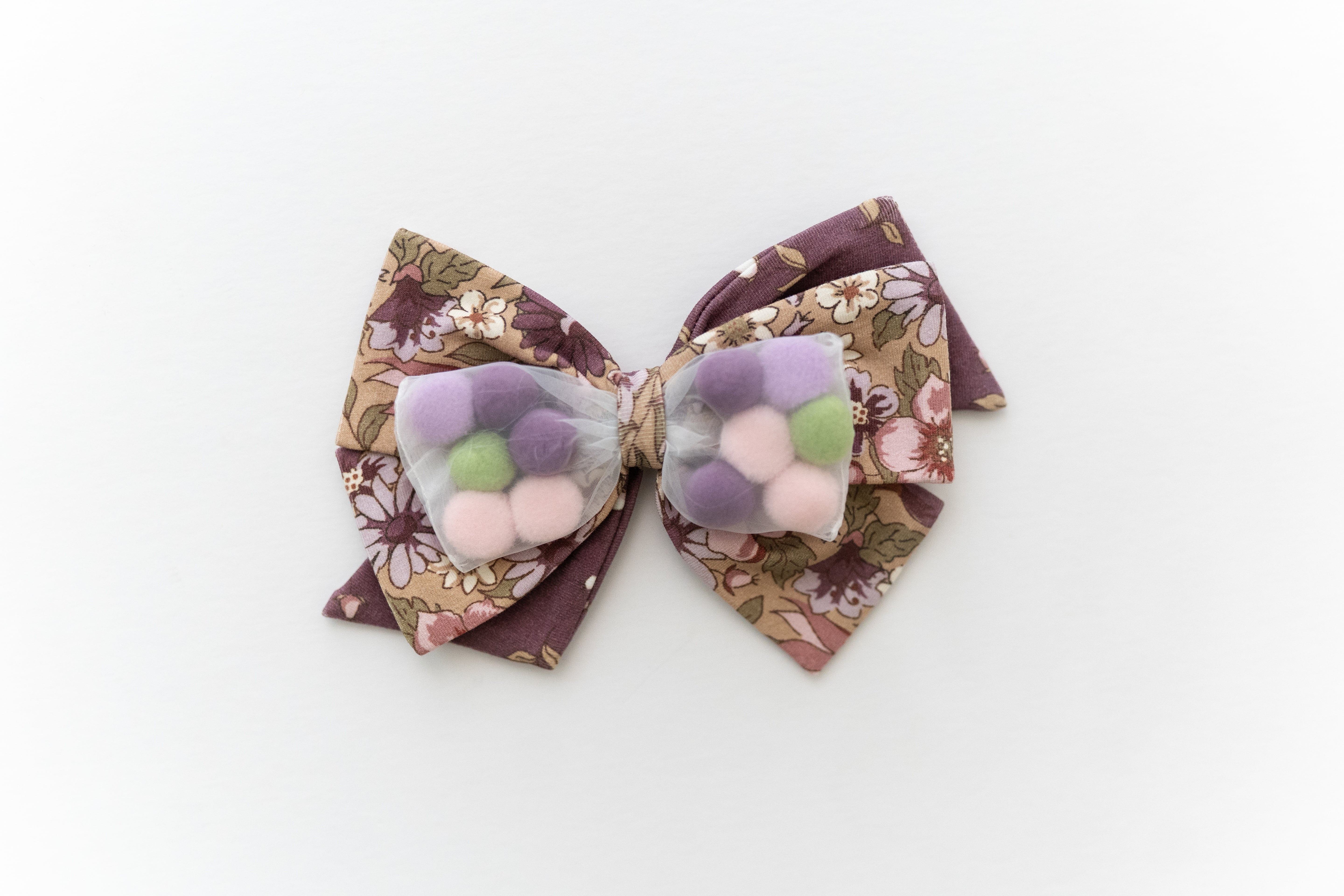 Berry Patch Whirl Pom Pom Bow (Pre-Order)